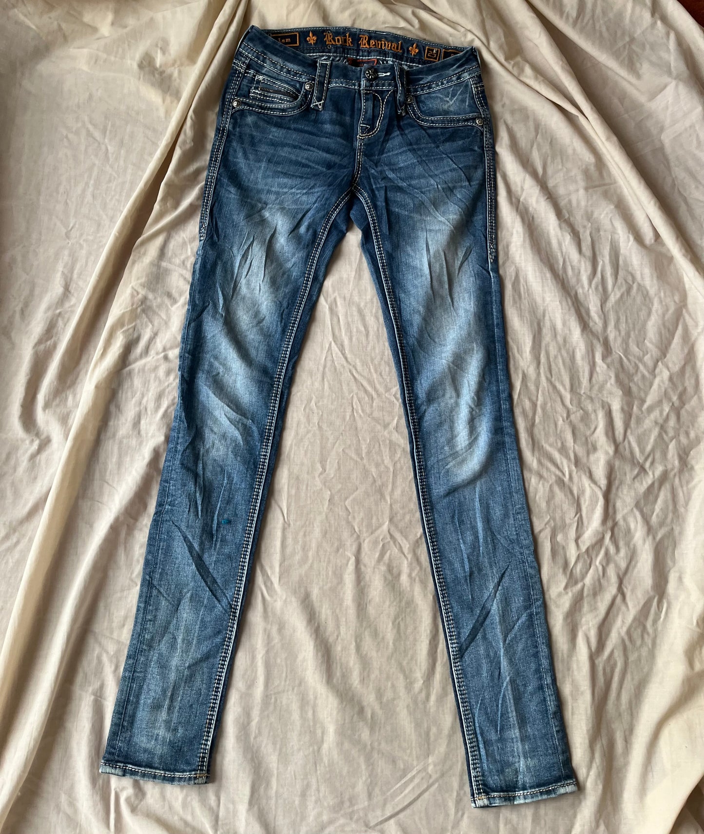 Y2K Rock Revival Jeans UK 8