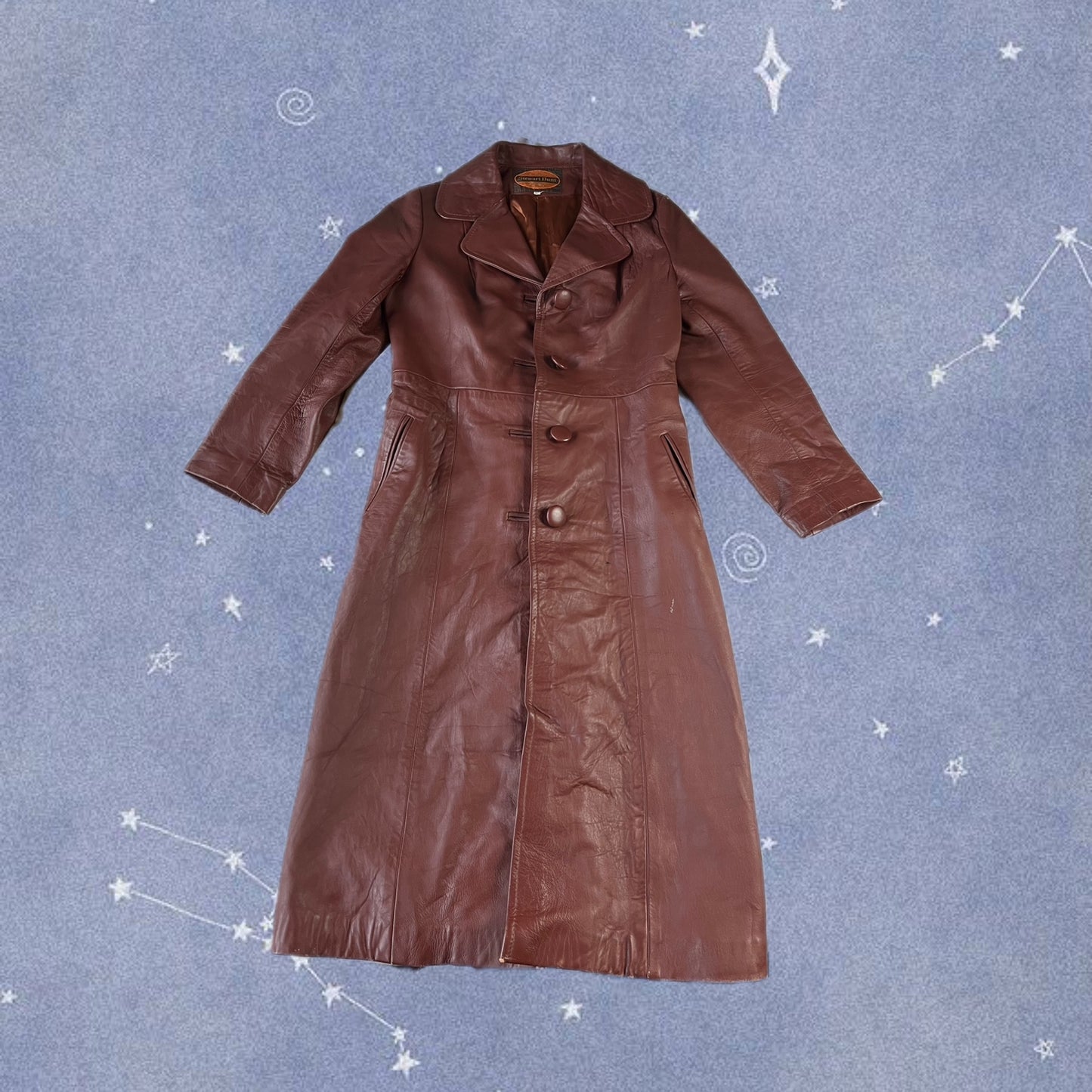 Elena Leather Coat UK 8-10