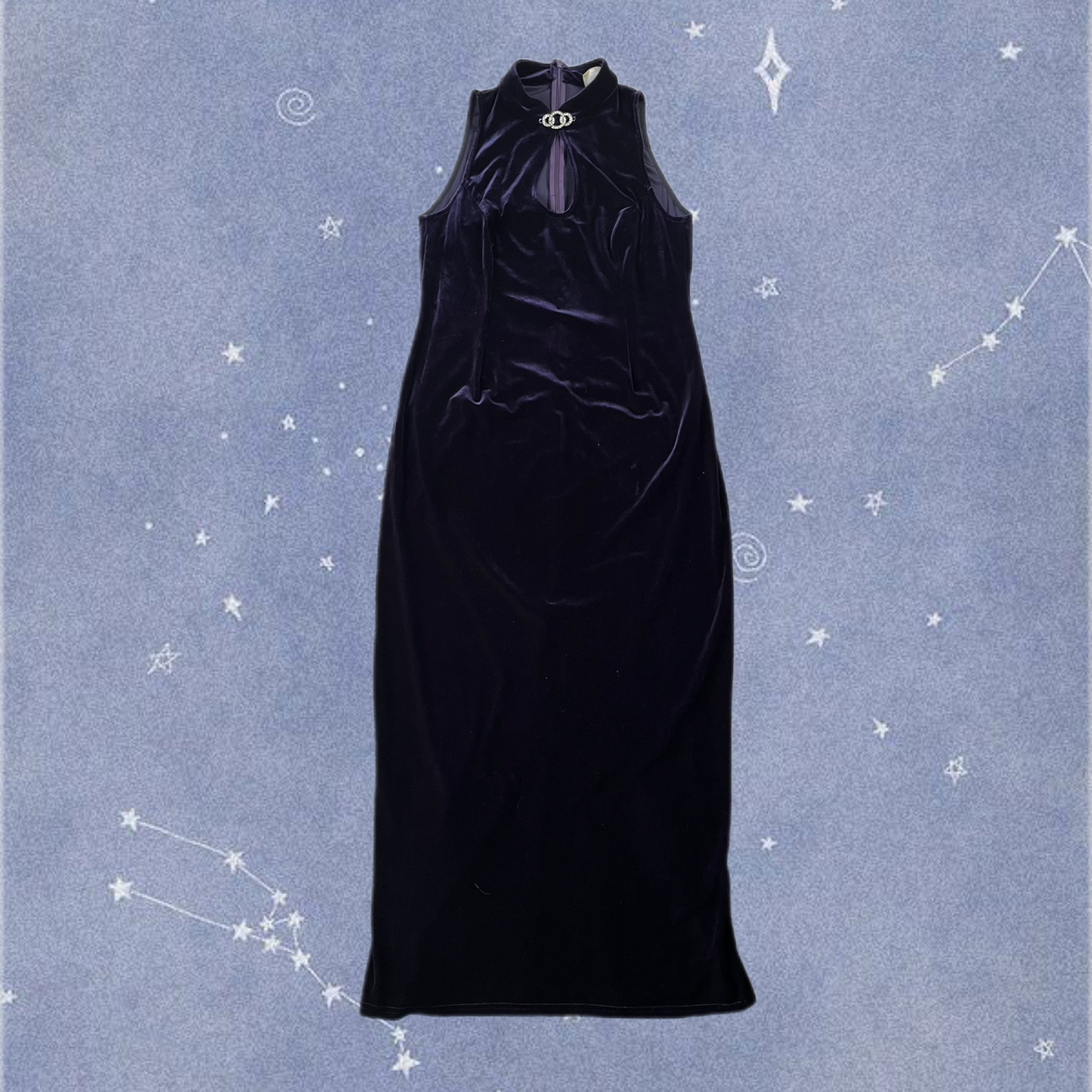 Purple Velvet Dress UK 14
