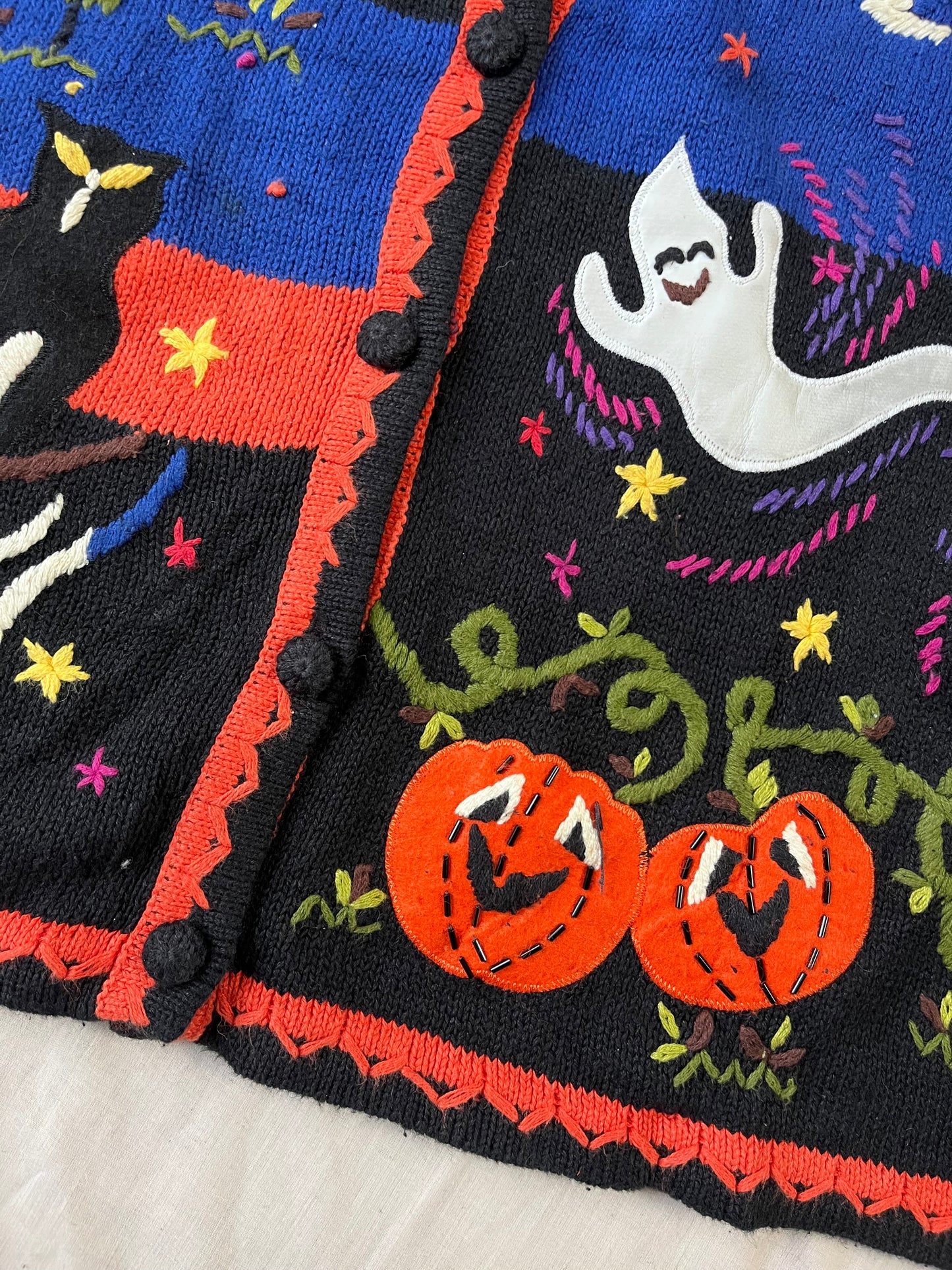 Halloween Hauntings 1990s Halloween Cardigan L/XL