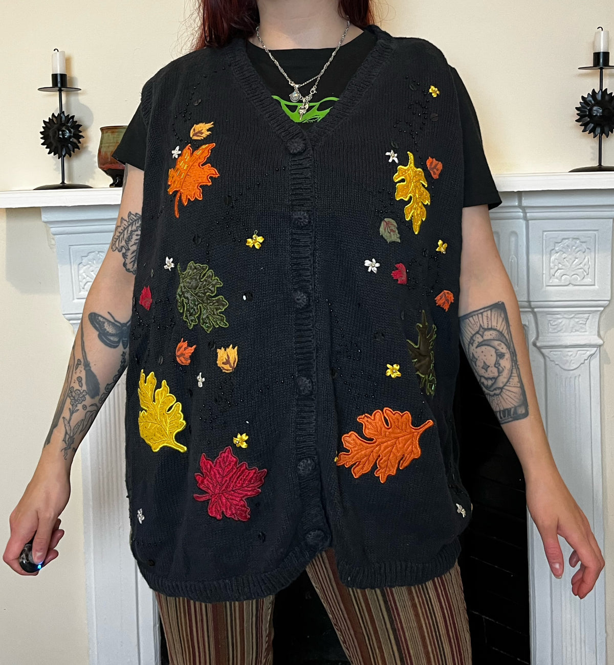 Autumn Leaves Sweater Vest XXL