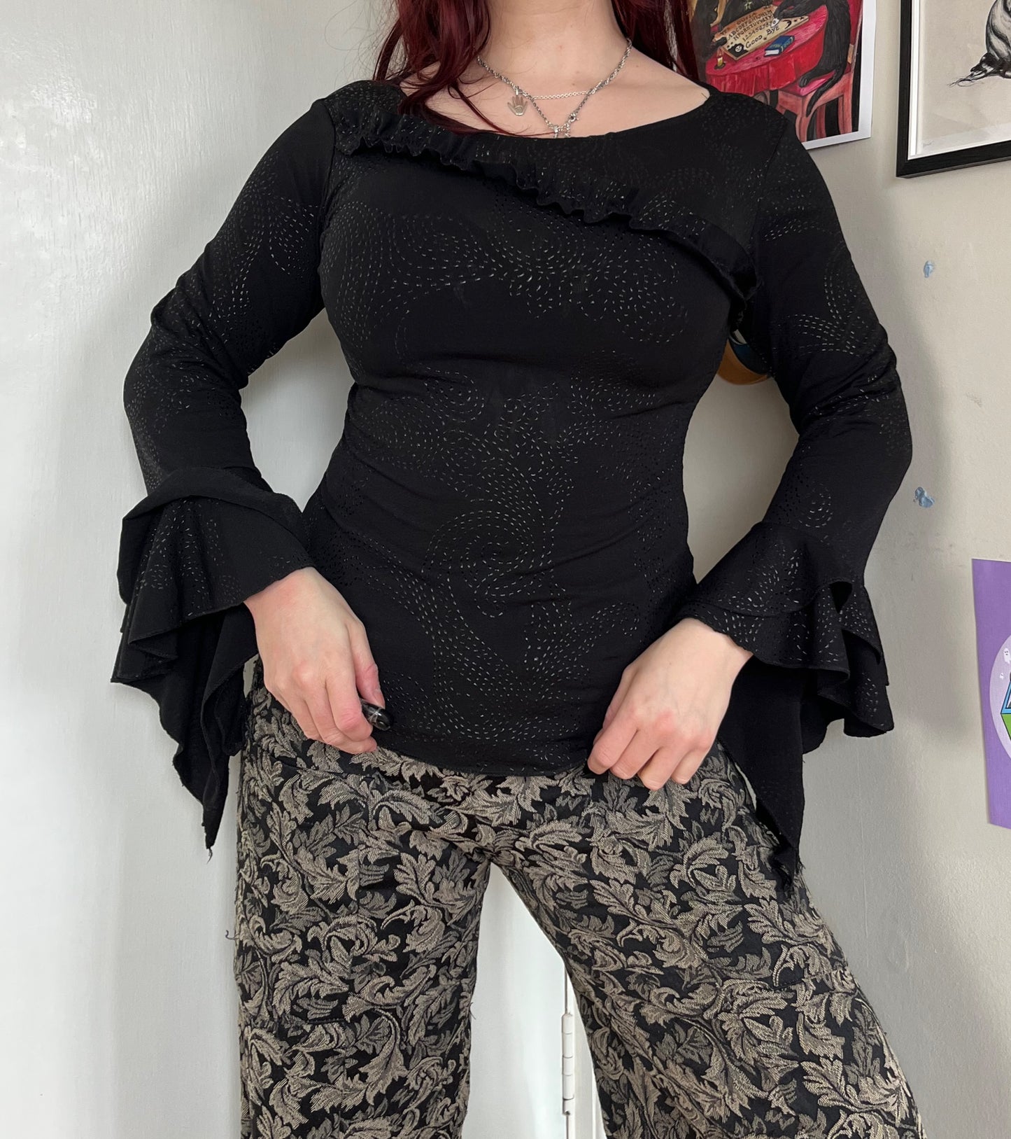 Flared Sleeve Top UK 10