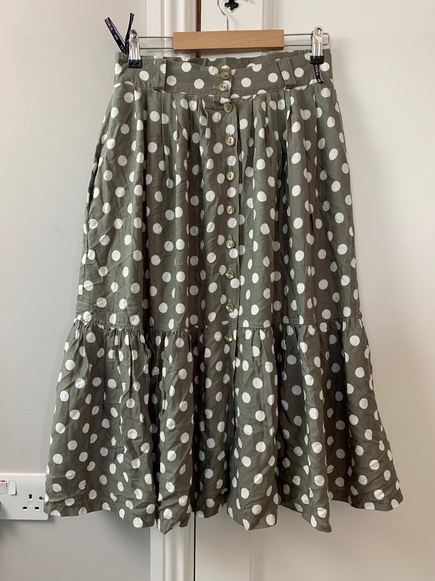 Clover 80s Midi Skirt UK 8