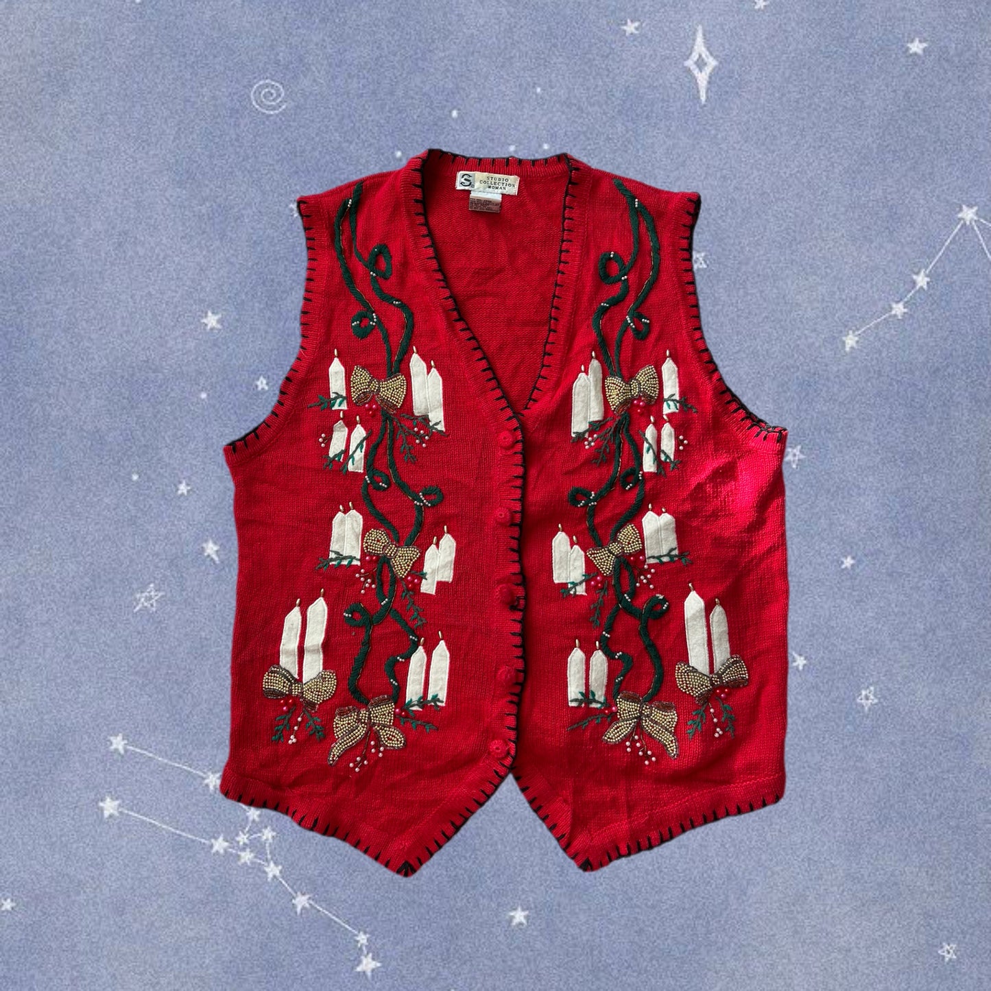 Silent Night 1990s Sweater Vest UK 4-18/XL