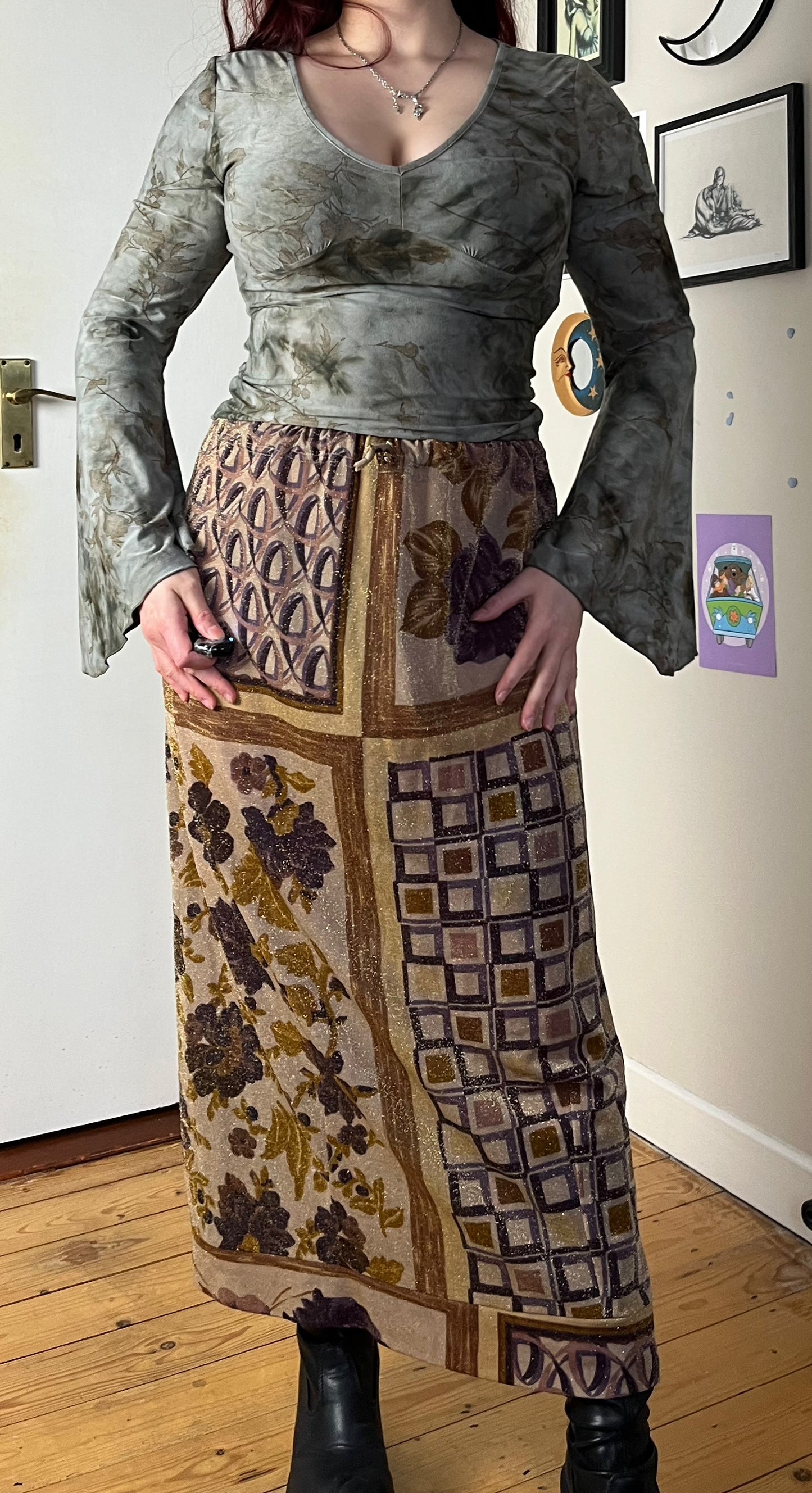 Glittery Floral Skirt UK 12-16