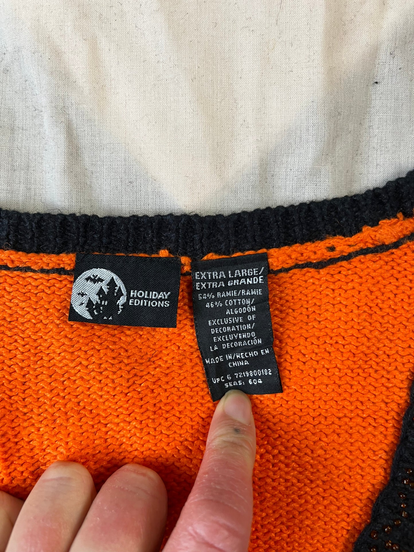 Cobwebs 1990s Halloween Sweater Vest L/XL