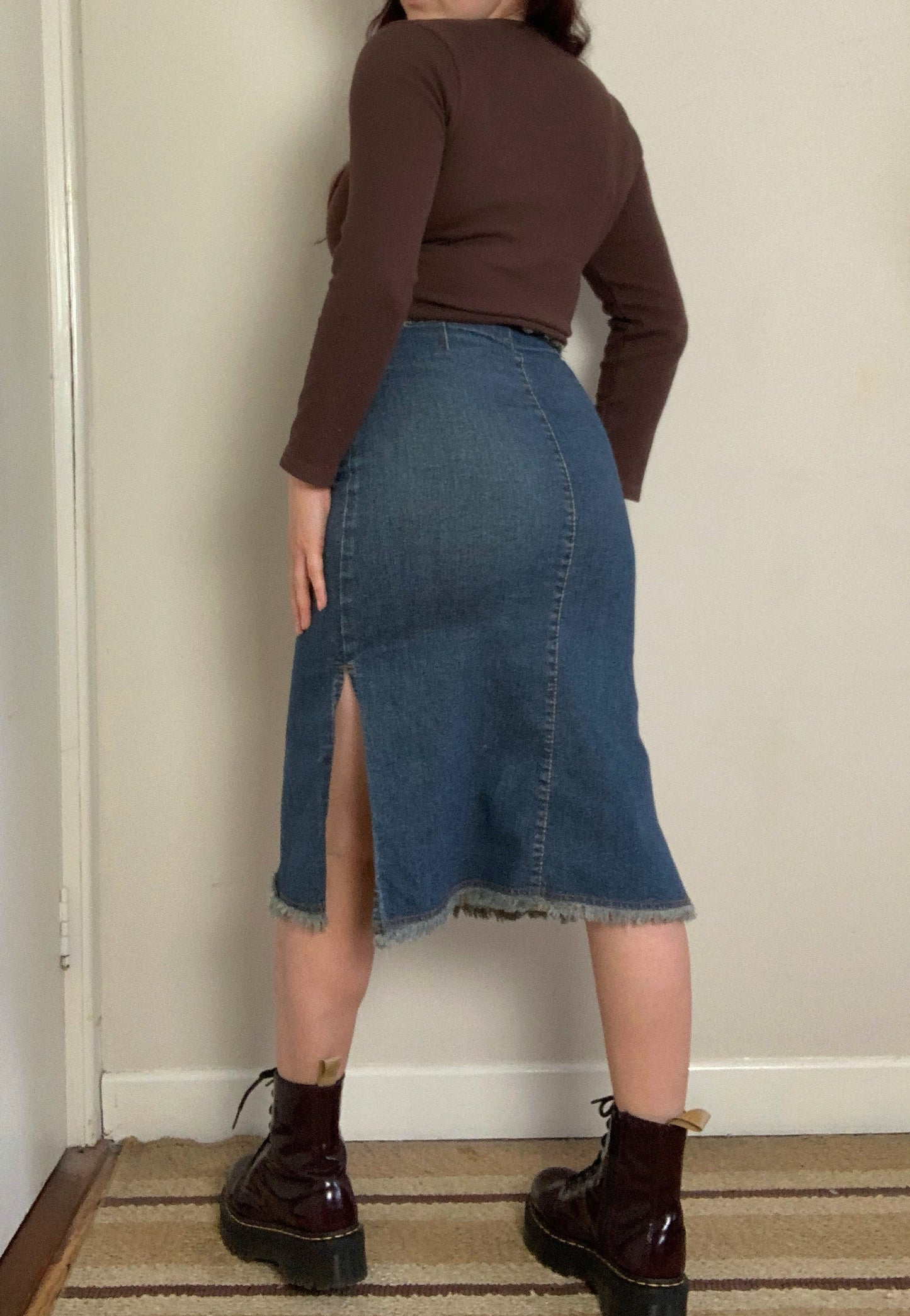 Delia 90s Denim Skirt UK 8-10