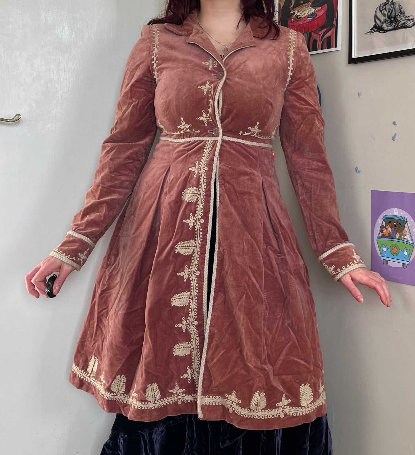 Pink Velvet Jacket - Size M