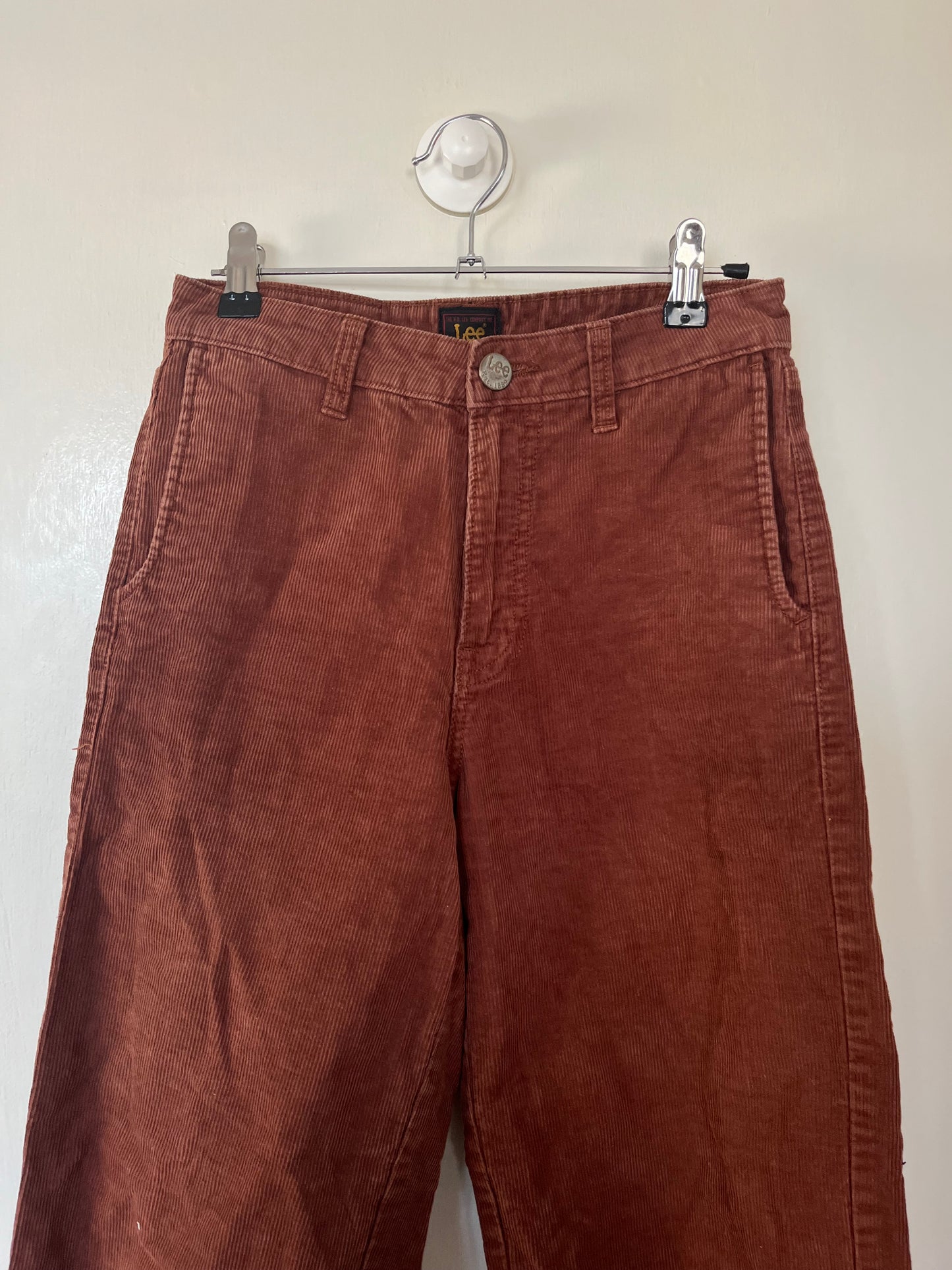 Coral Pink Lee Corduroy Pants UK 6-8