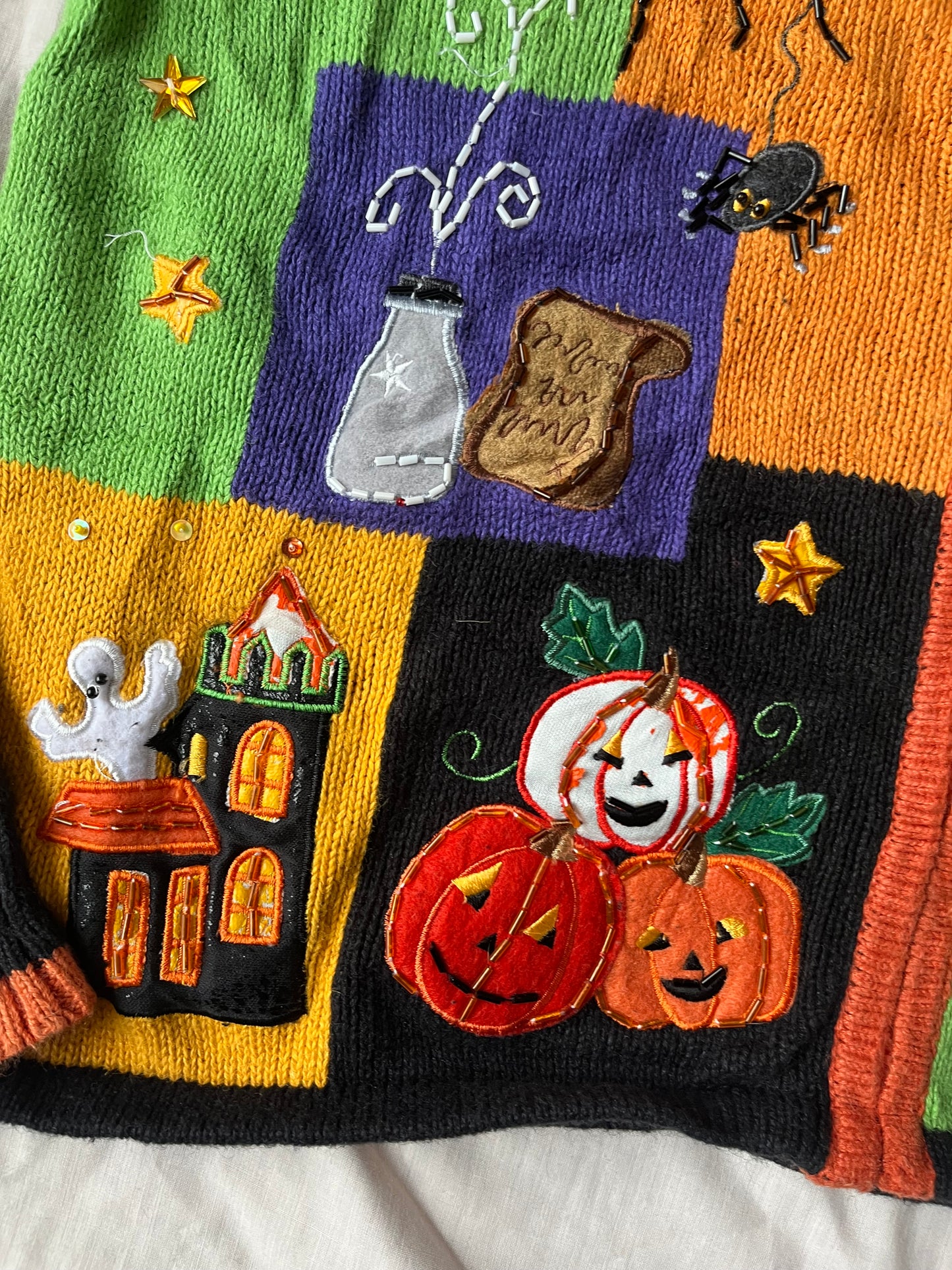 Ghoul Girl 1990s Halloween Cardigan M/L