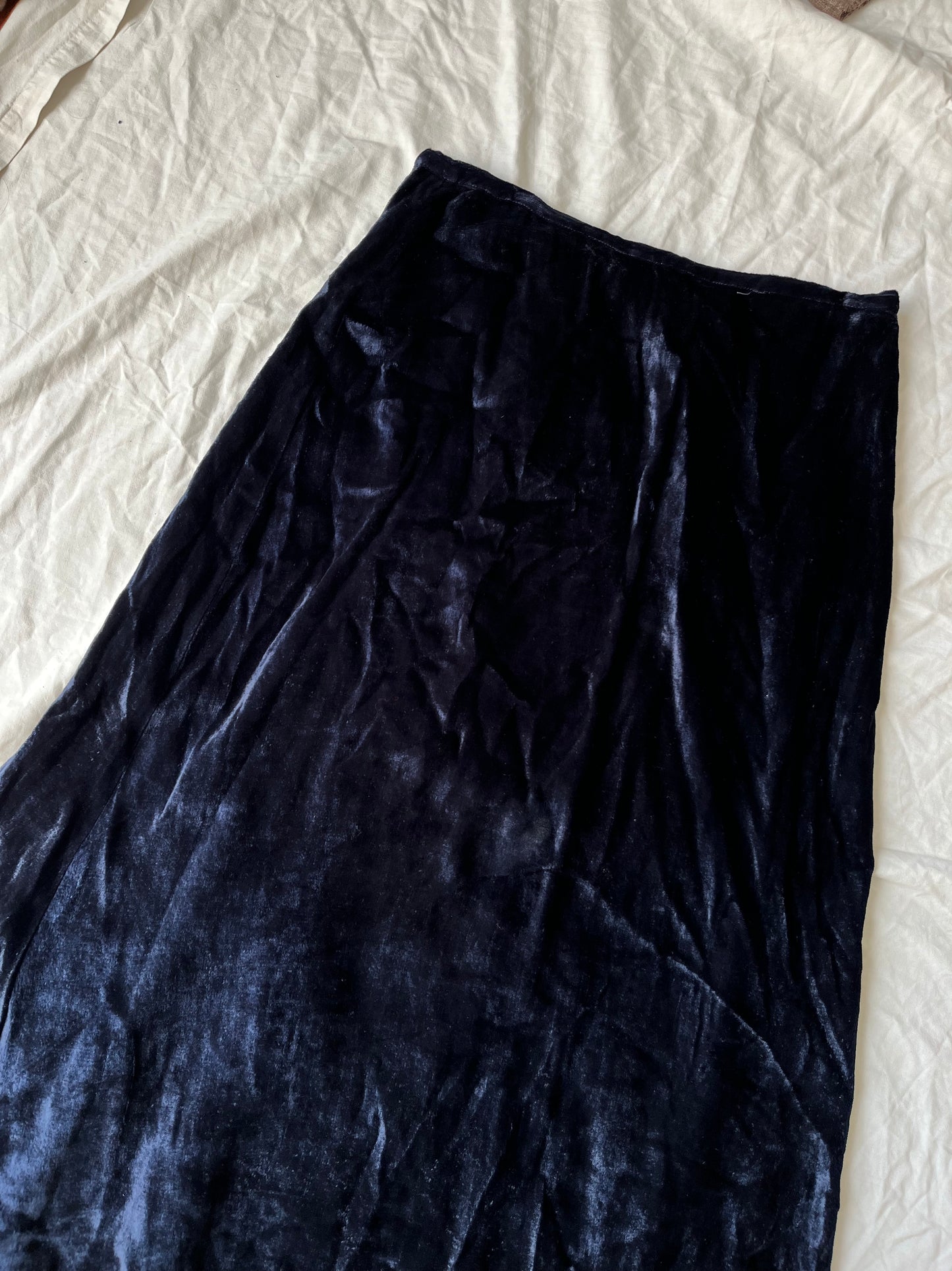 Blue Velvet Skirt UK 8