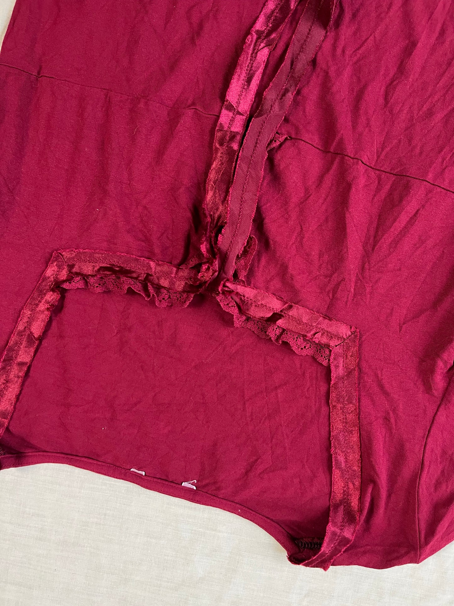 Square Neck Red Top UK 10