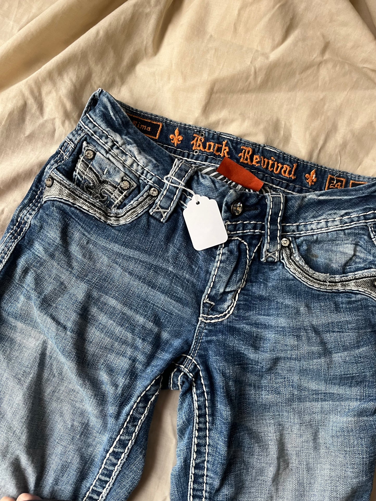 Y2K Rock Revival Jeans UK 6-8