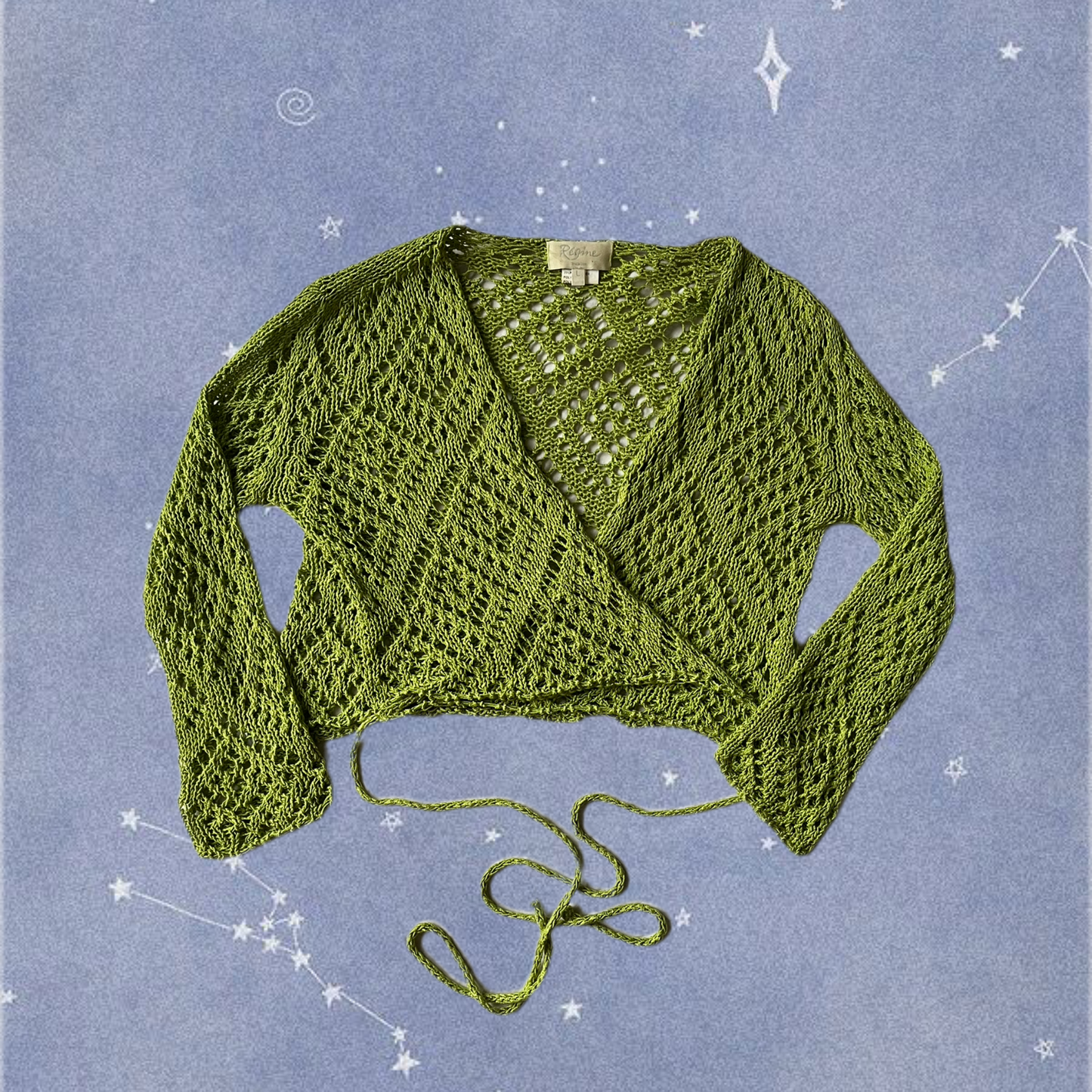 Moss Green Tie Front Cardigan M