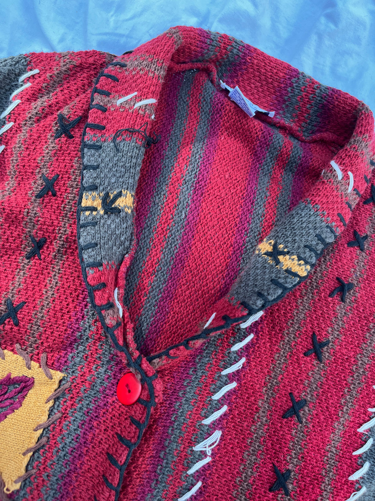Boho Autumn Sweater Vest M