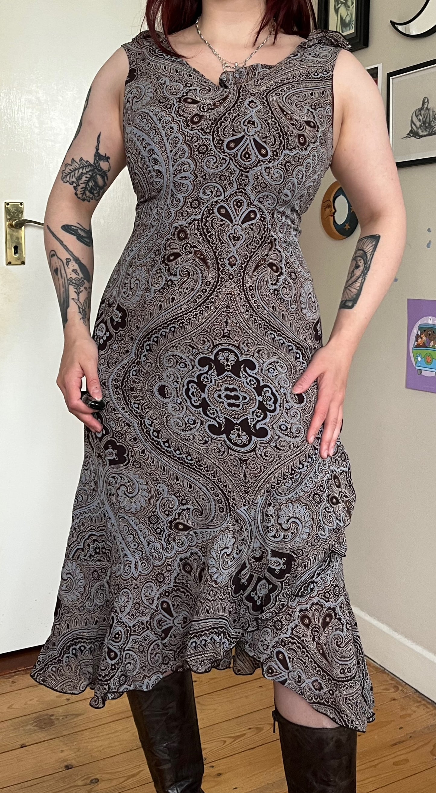 Paisley Mesh Dress UK 10