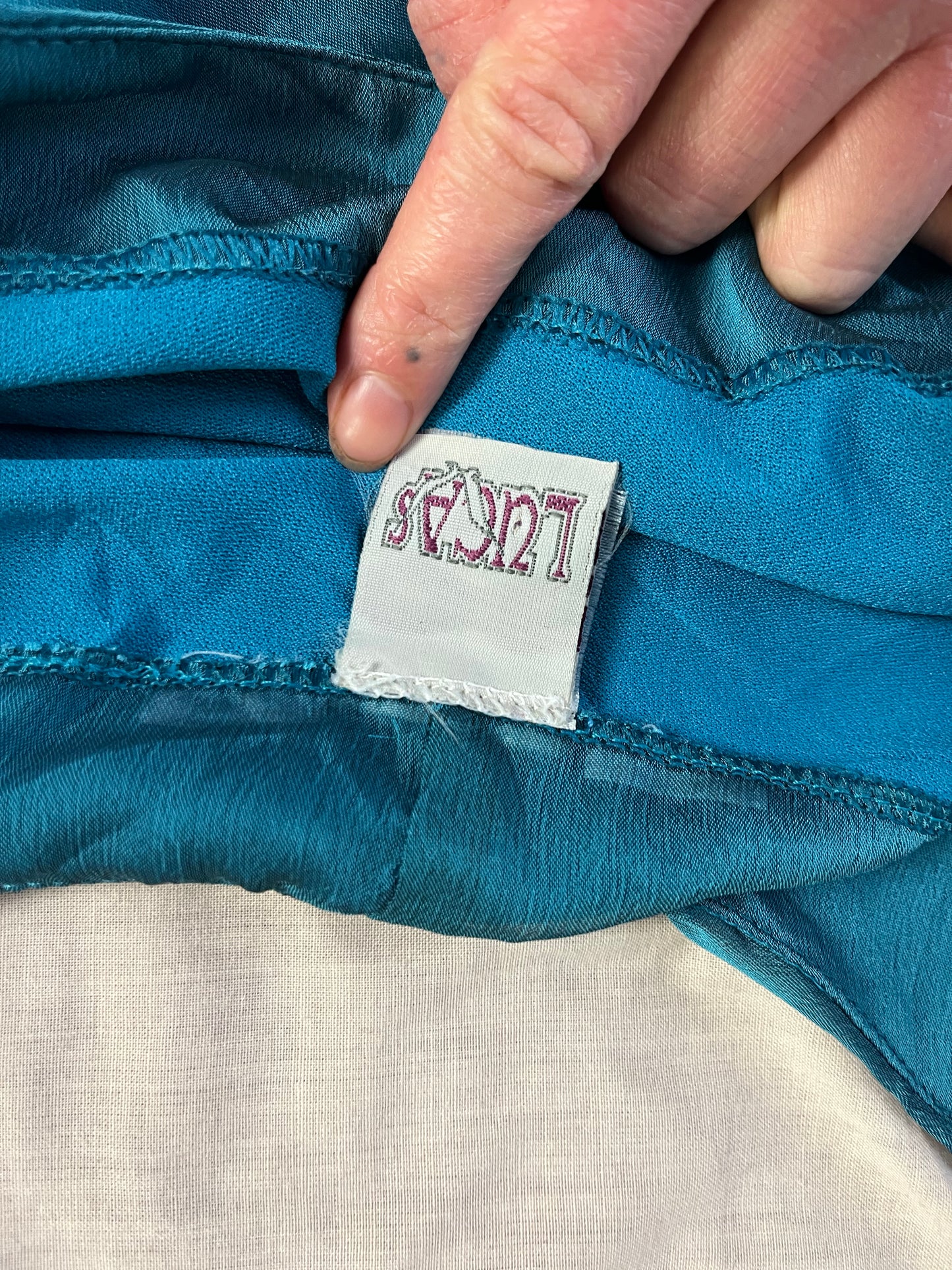 Blue Chiffon Dress - UK 10