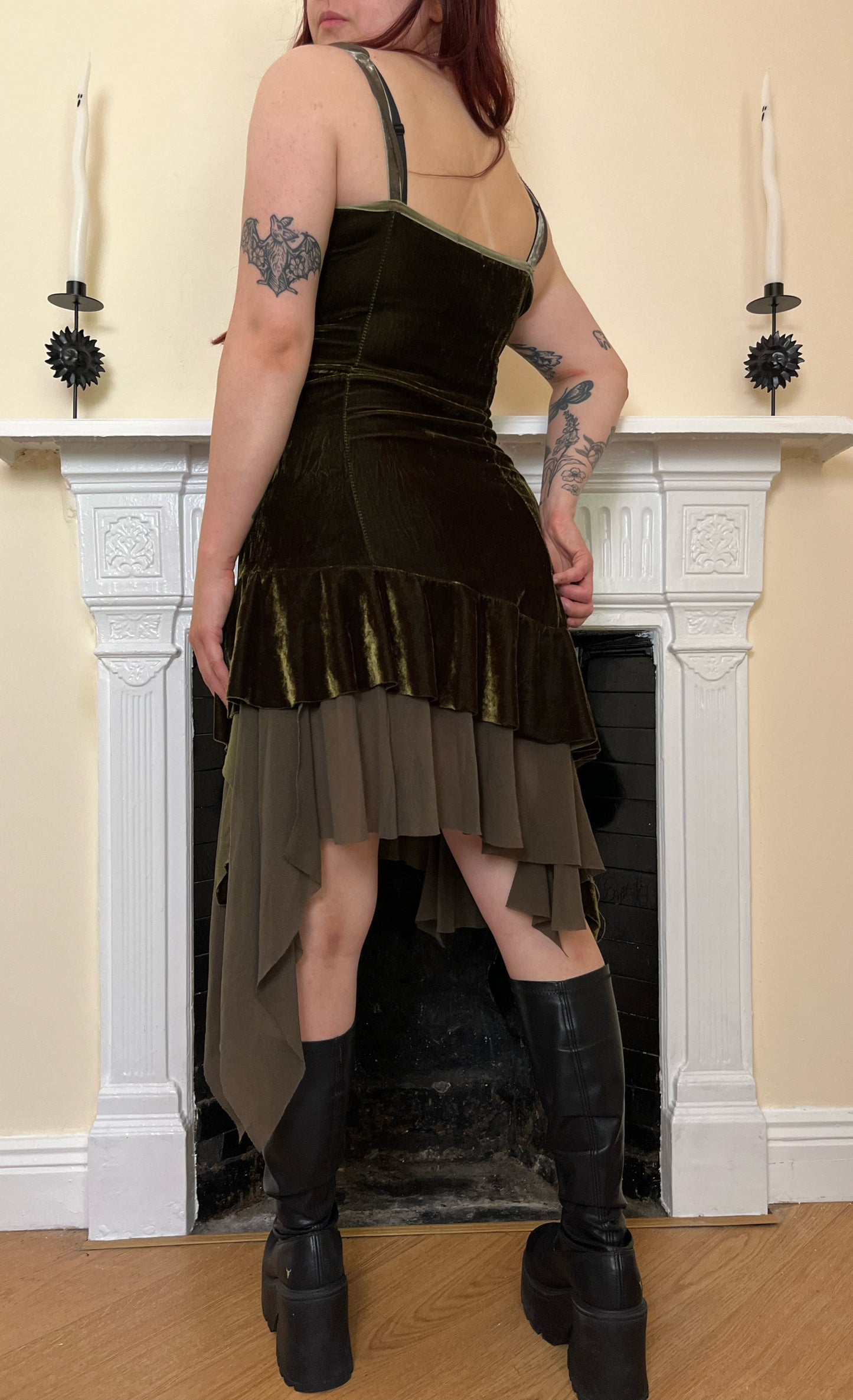 1990s Velvet Dress UK 10-12
