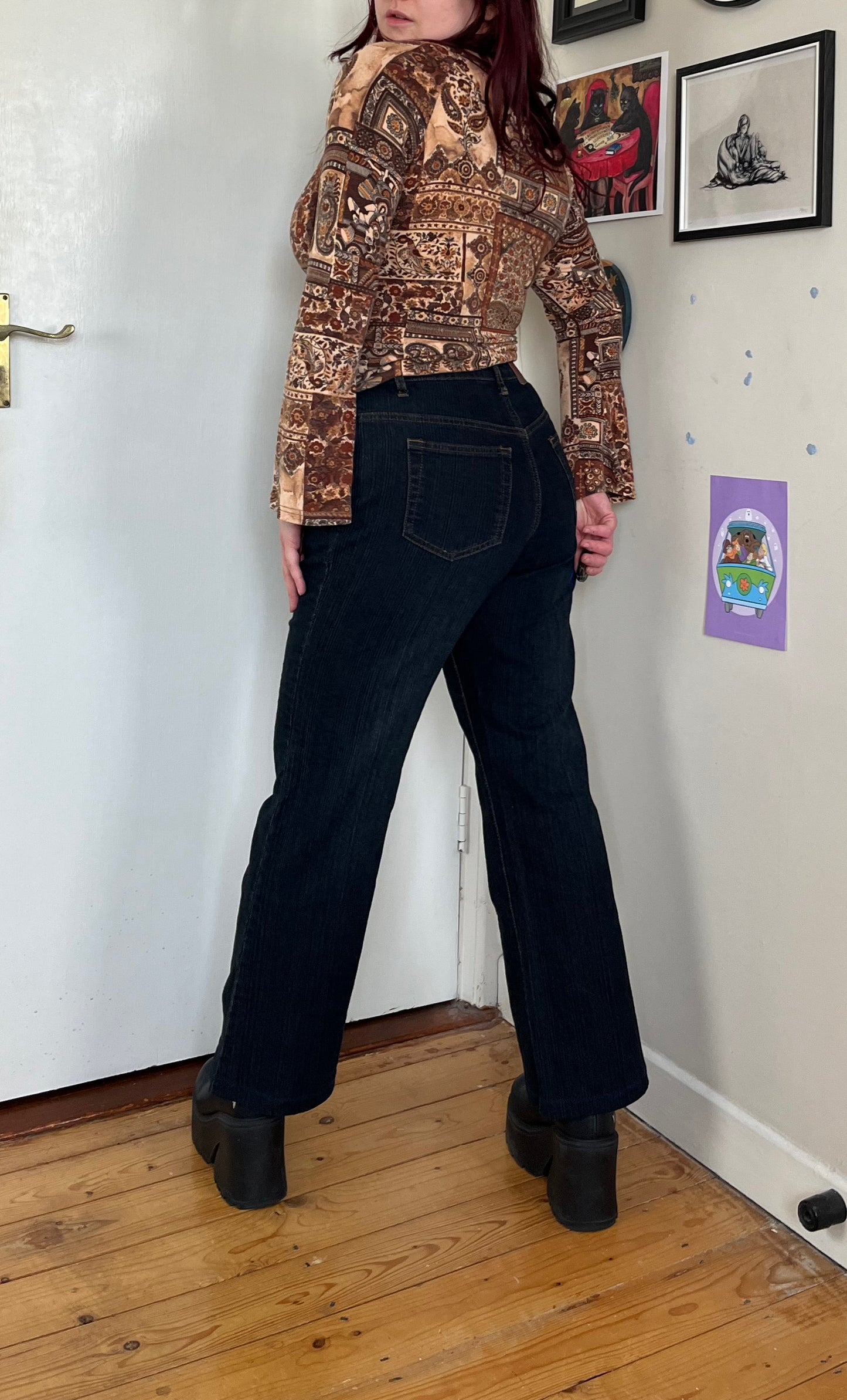 Butterfly Embroidered Jeans - UK 12