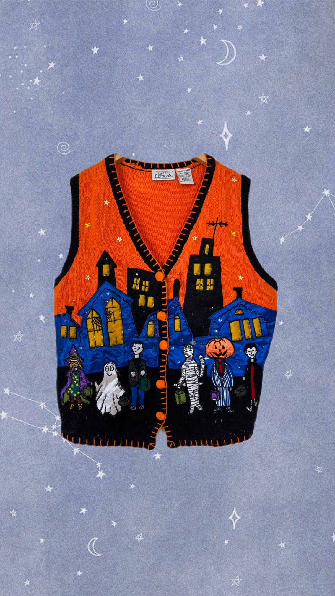 Trick Or Treat 90s Sweater Vest L