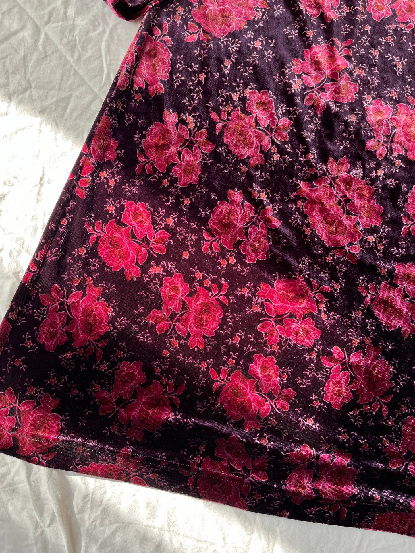 Floral Velvet Dress UK 12