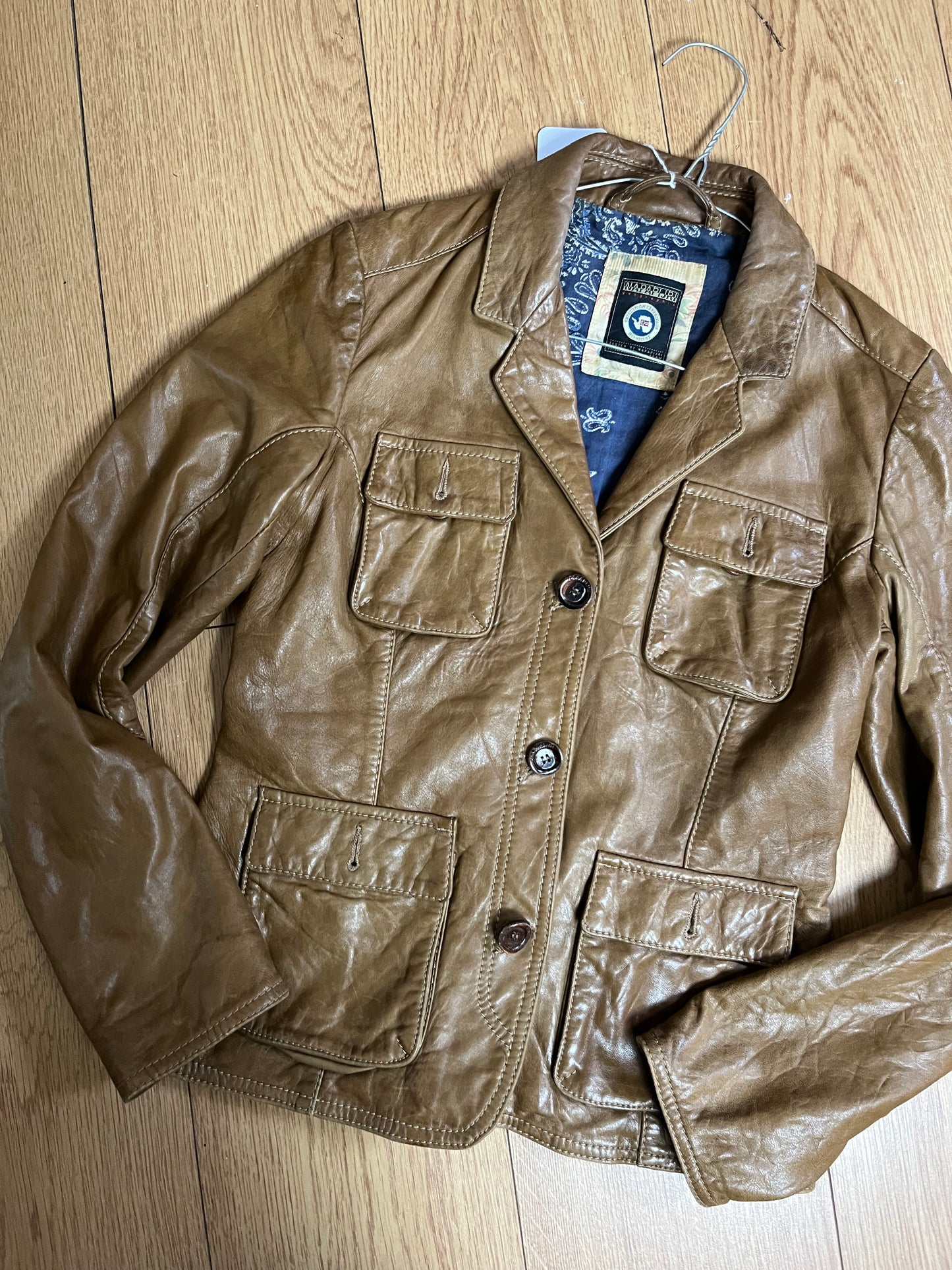 Brown Leather Jacket UK 8-10