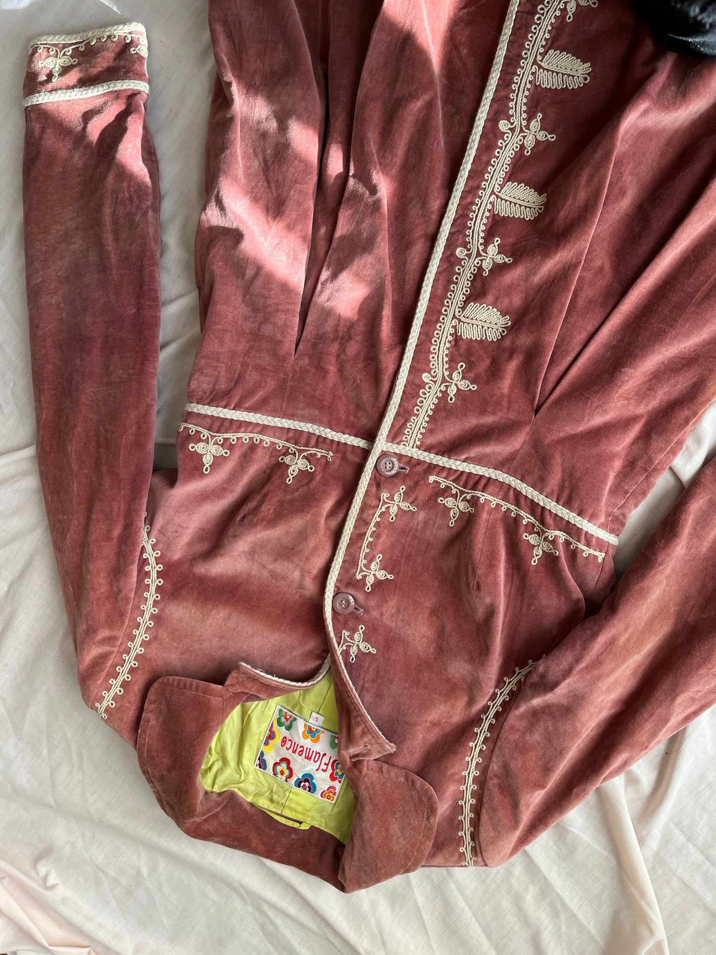 Pink Velvet Jacket - Size M