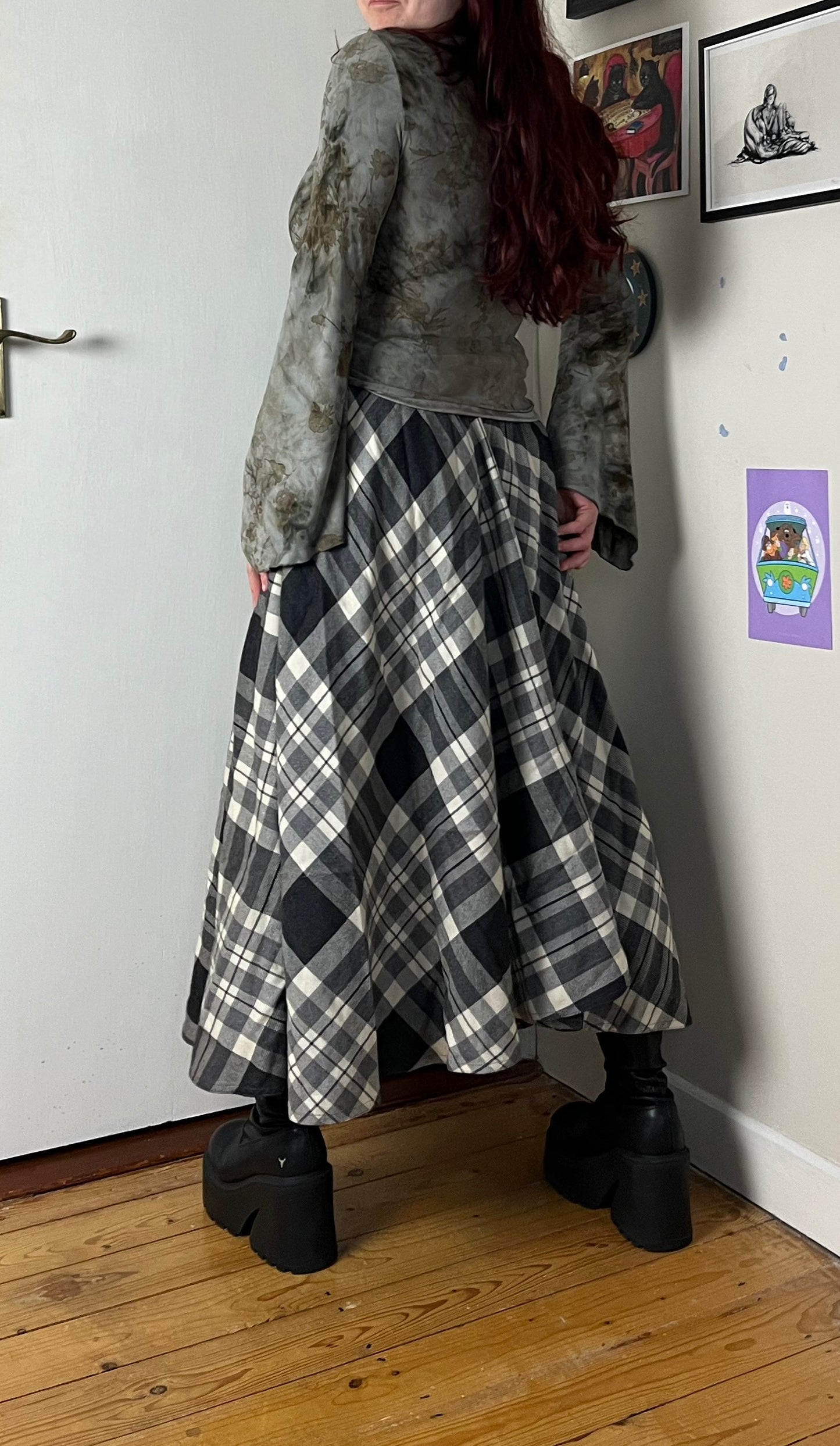 Tartan Maxi Skirt UK 6