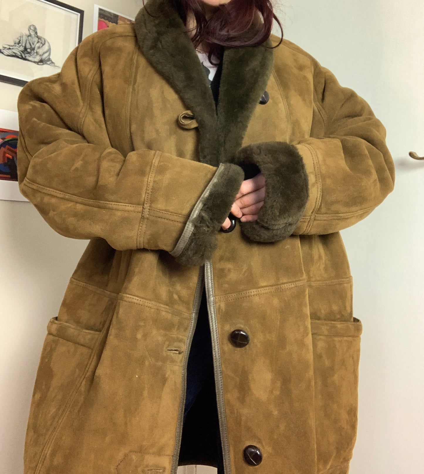 Landon 90s Shearling Coat UK 24-26/XXL