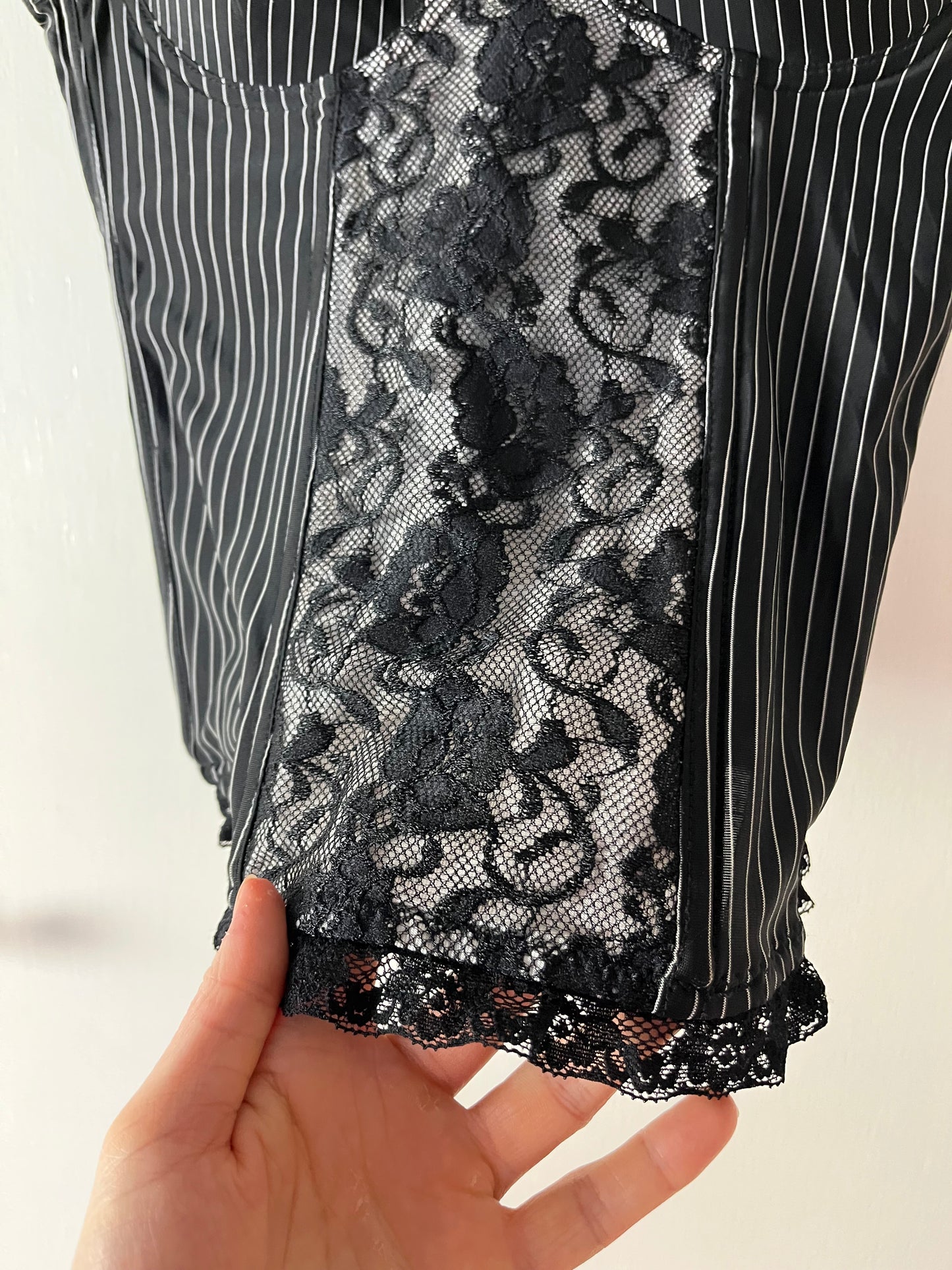 Black and White Corset Top UK 8
