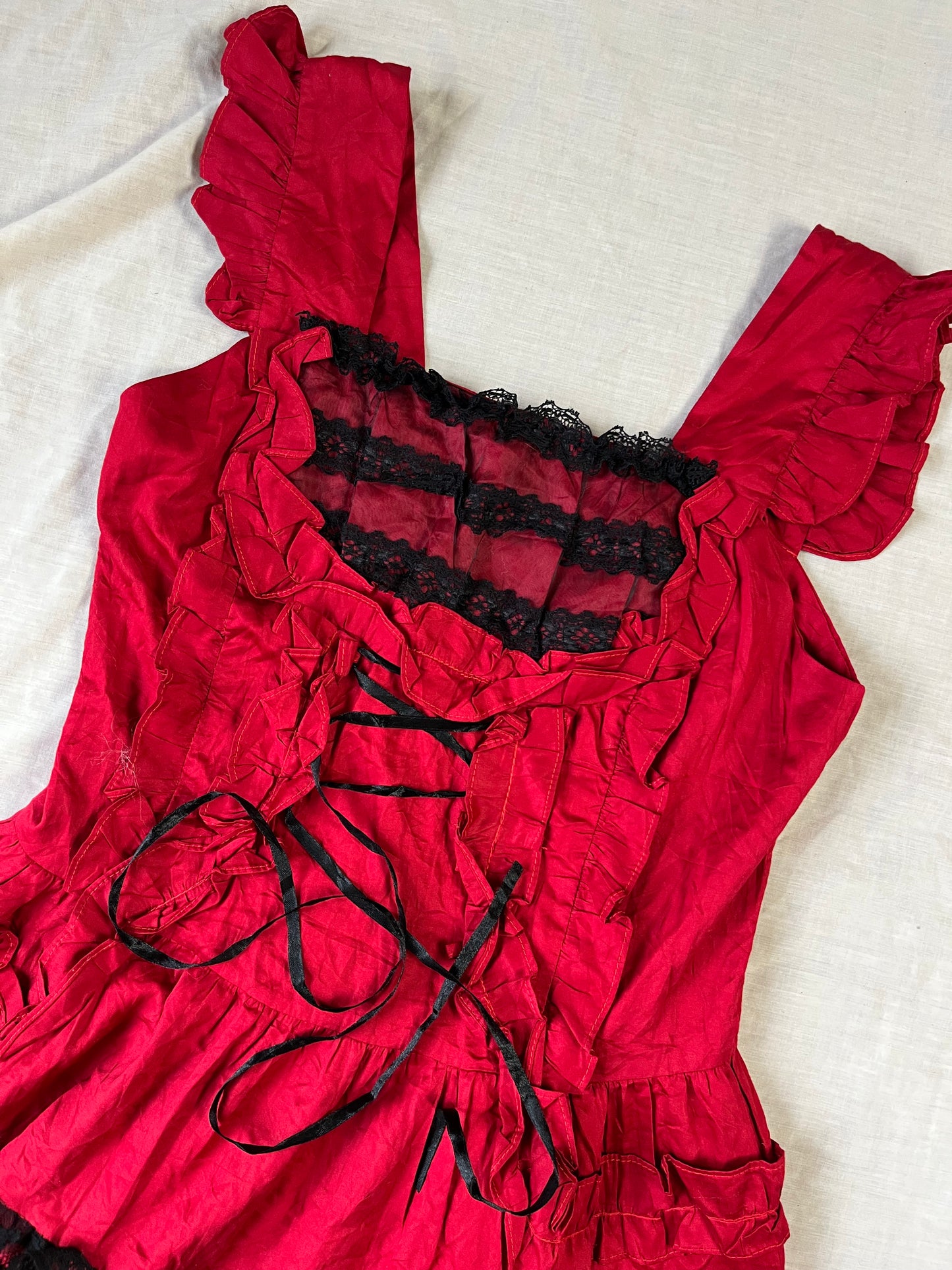 Red Gothic Dress UK 8-10