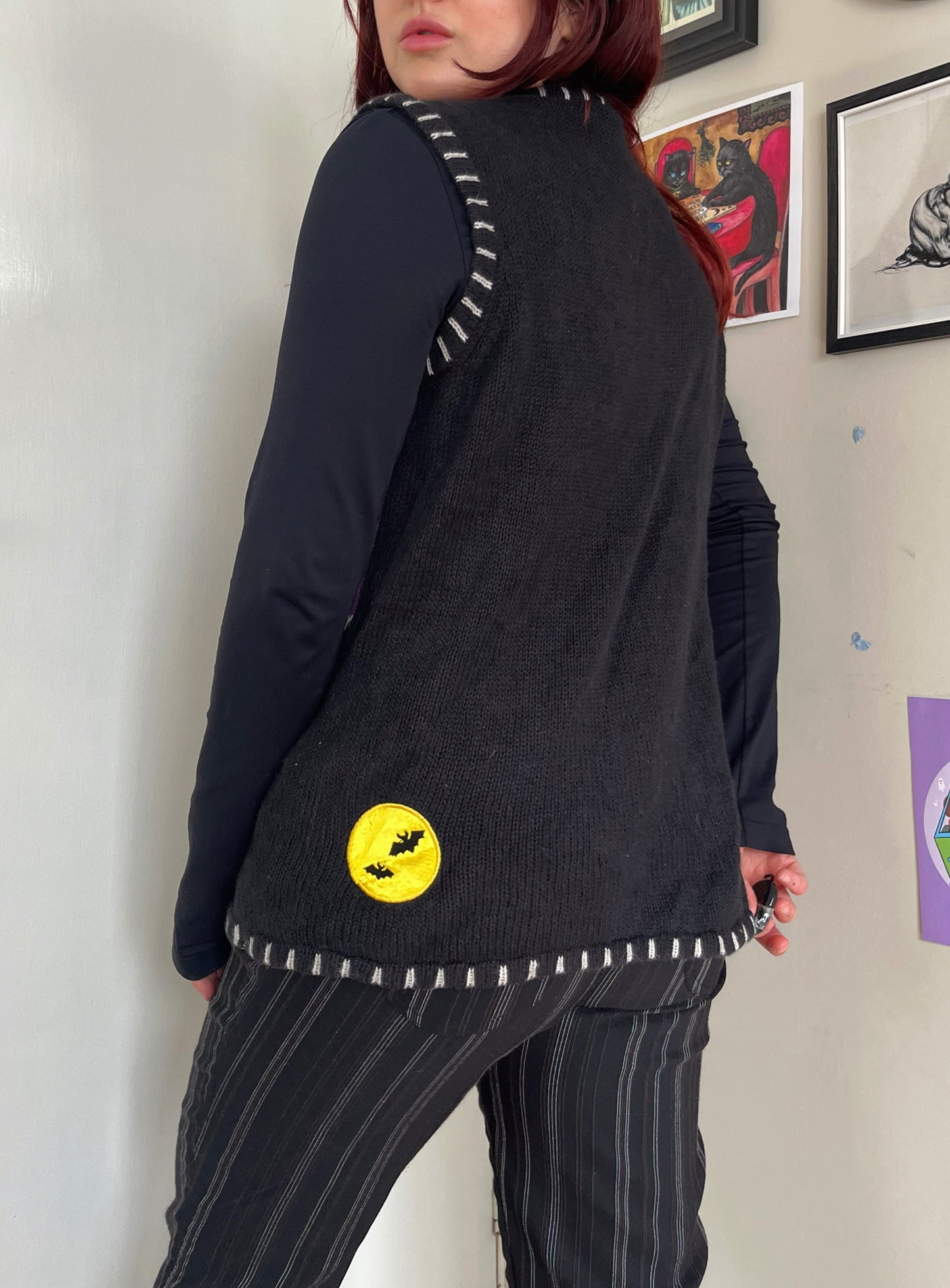 Hex 1990s Halloween Sweater Vest M