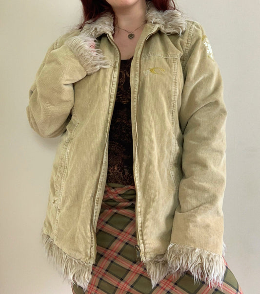 Amber 90s Corduroy Afghan Coat UK 14/16/M