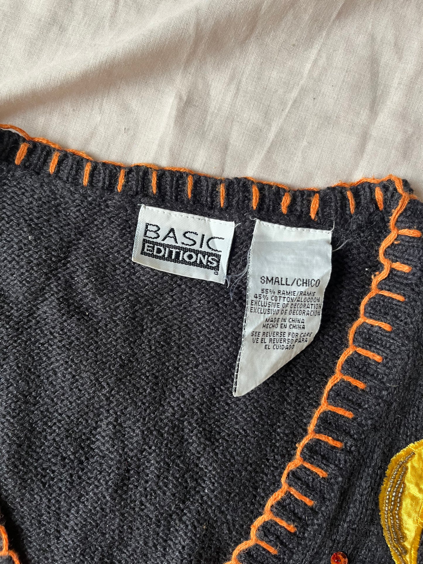 Hocus Pocus 1990s Halloween Sweater Vest M