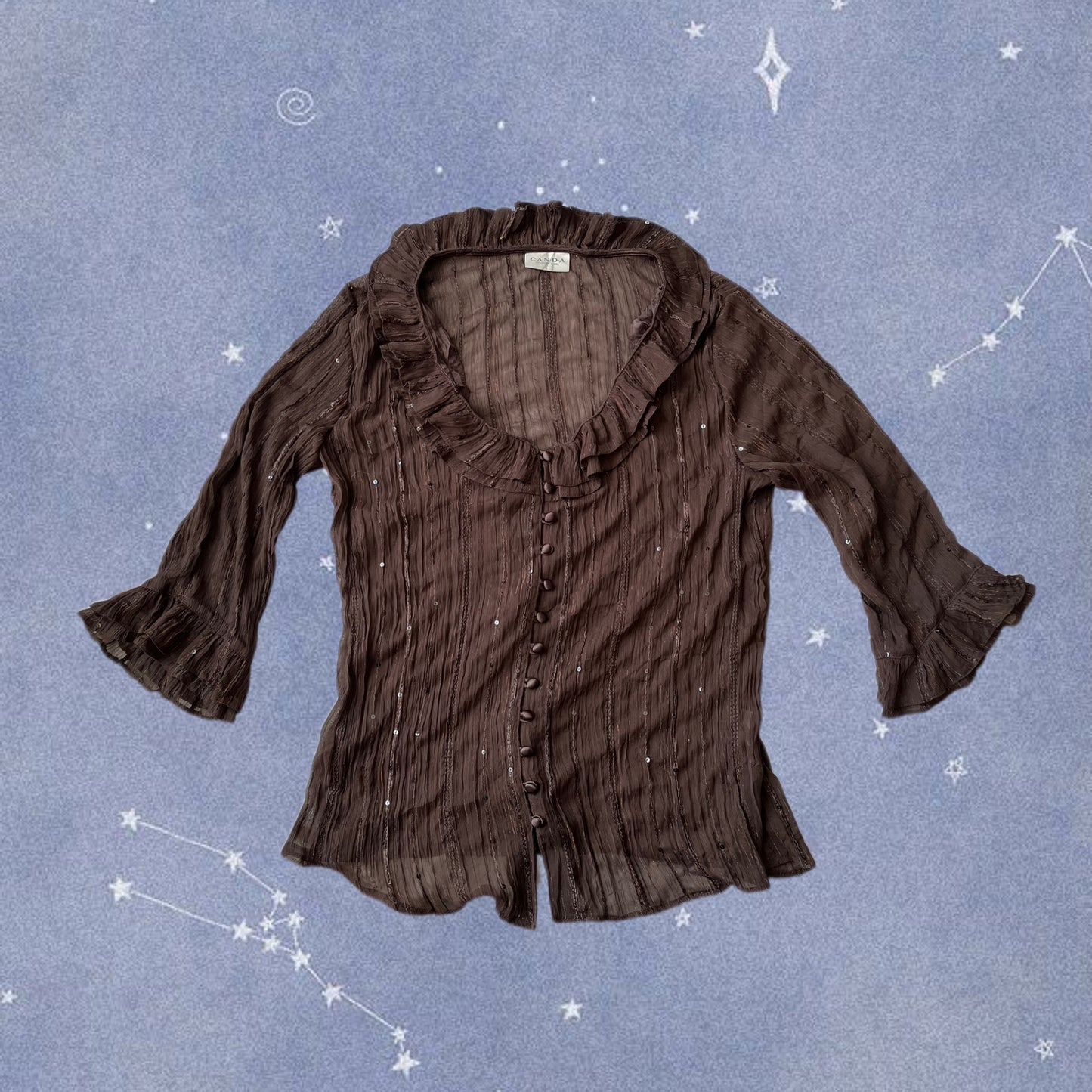 Brown Mesh Top - UK 12