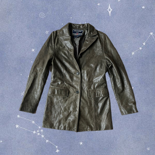 Moss Leather Jacket UK 10/S