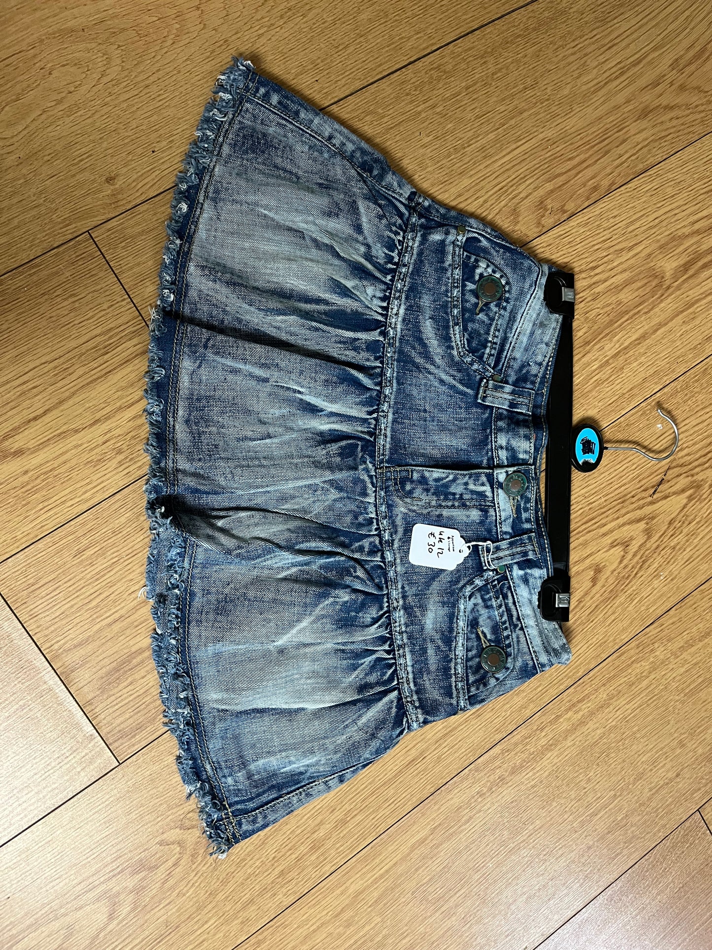 Denim Mini Skirt UK 12