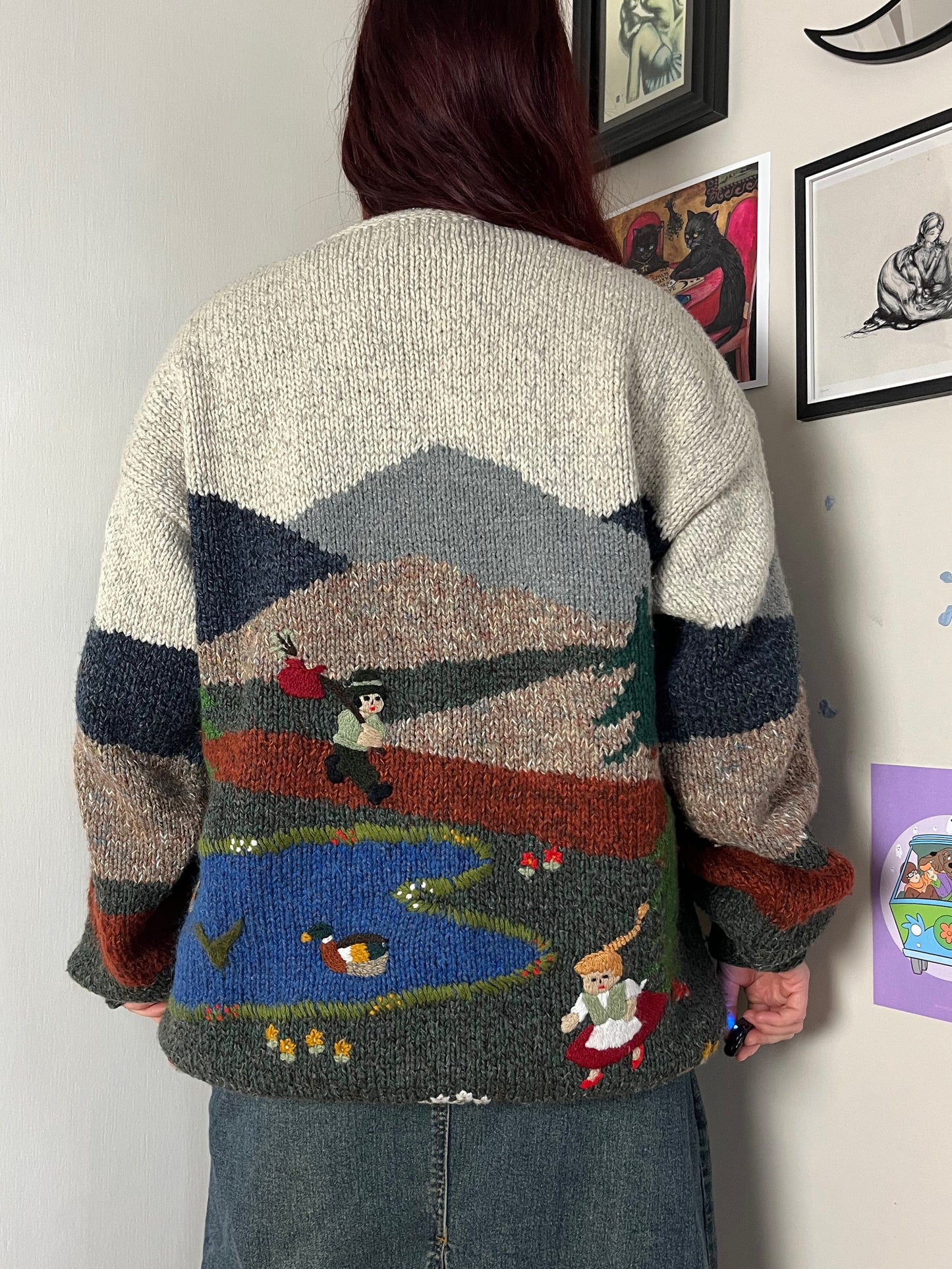 Nature Themed Cardigan XXL