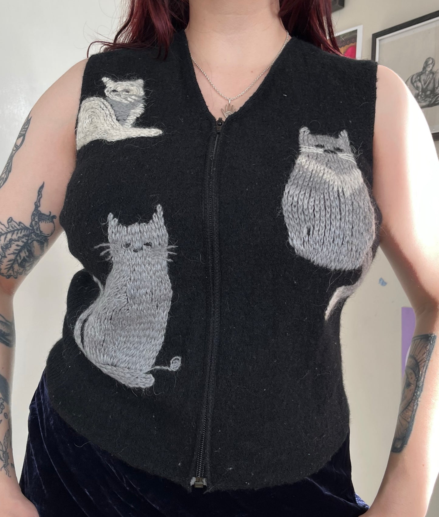Cat Sweater Vest - UK 6-12