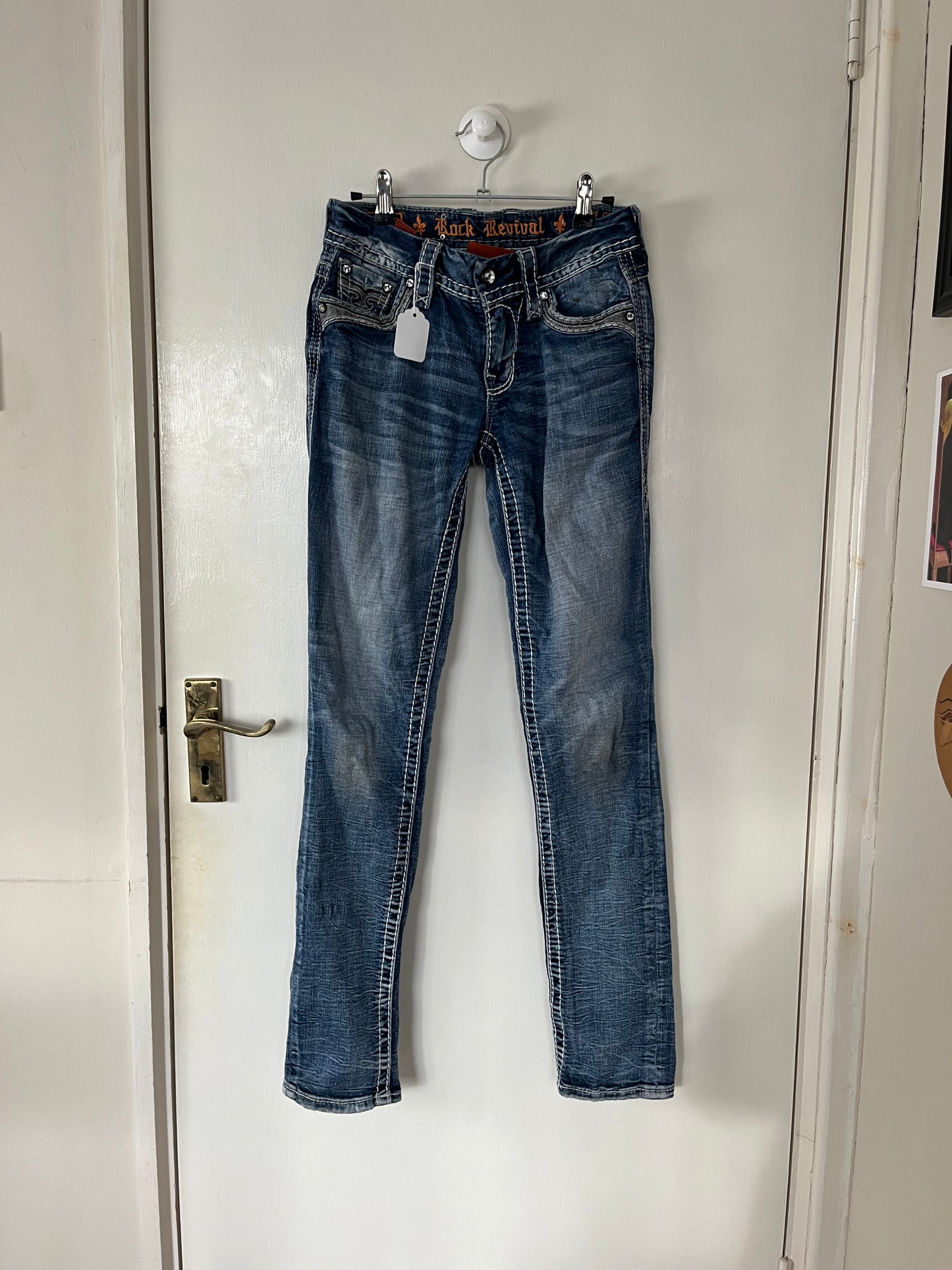Y2K Rock Revival Jeans UK 6-8