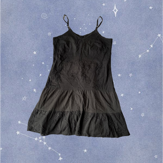 Black Cotton Dress UK 12