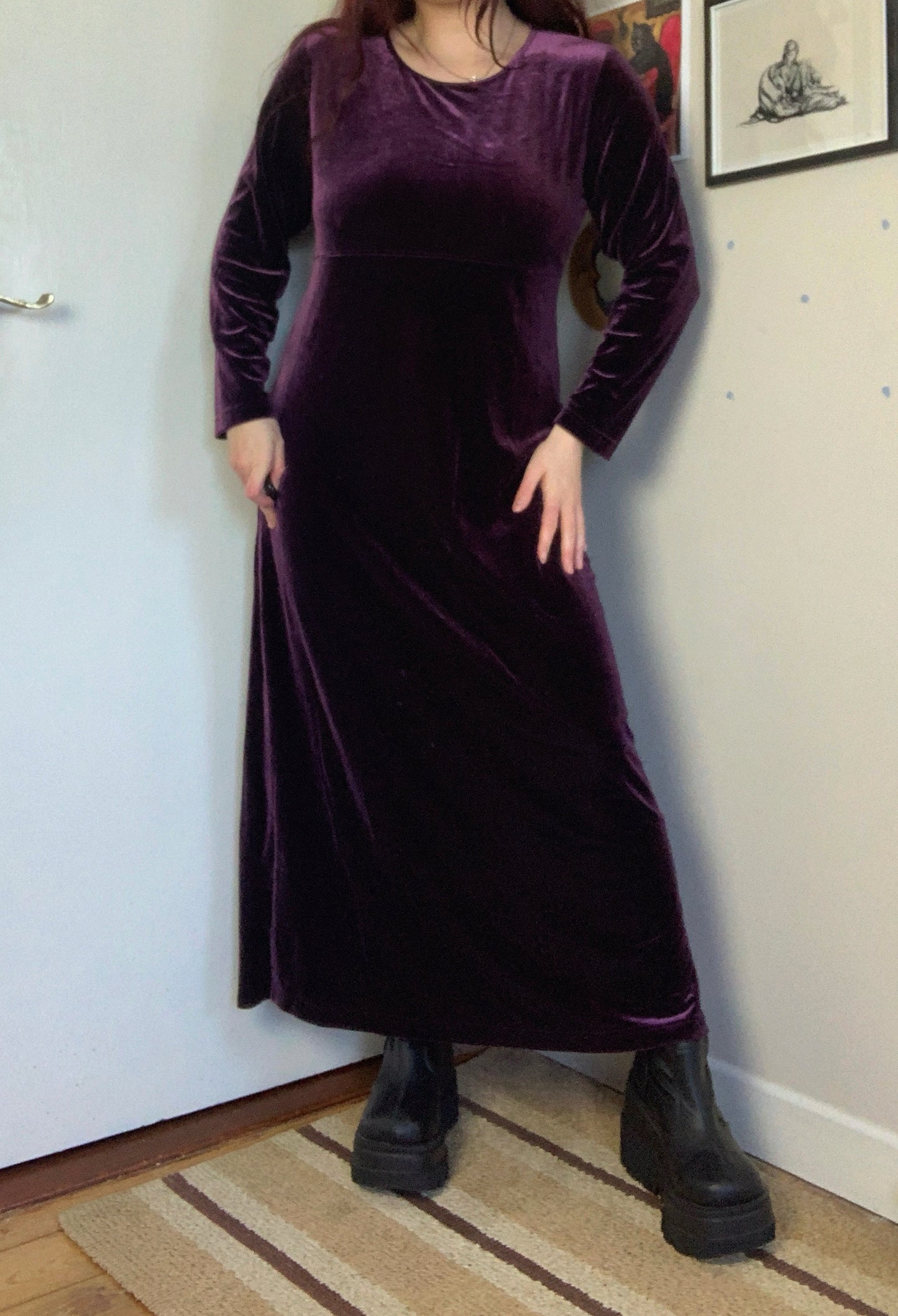 Mina 90s Velvet Dress UK 12