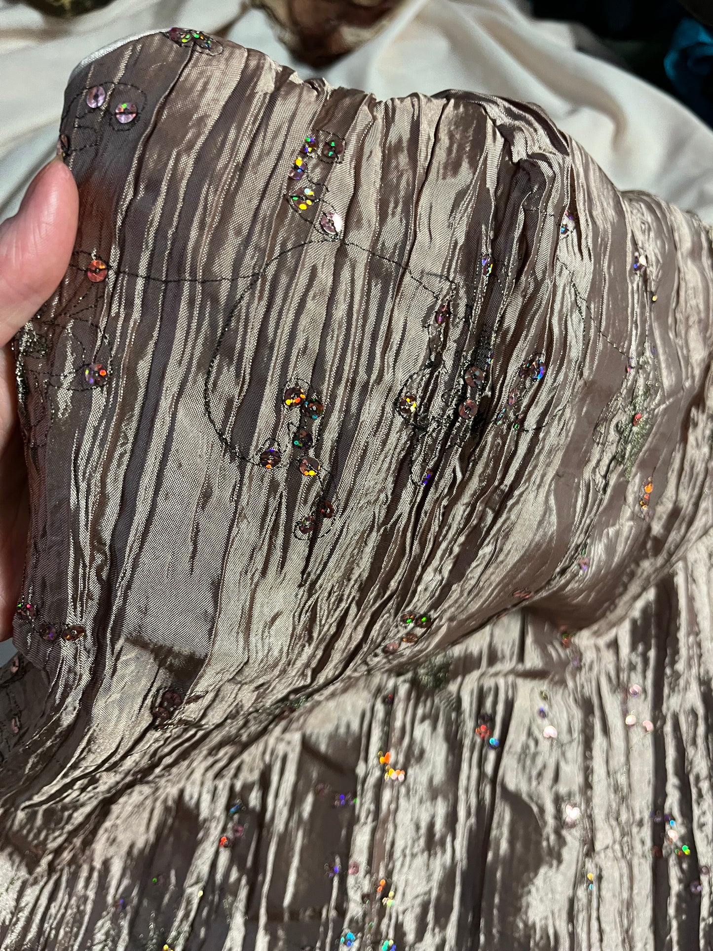 Gold Sequin Prom/Evening Dress - UK 10-12