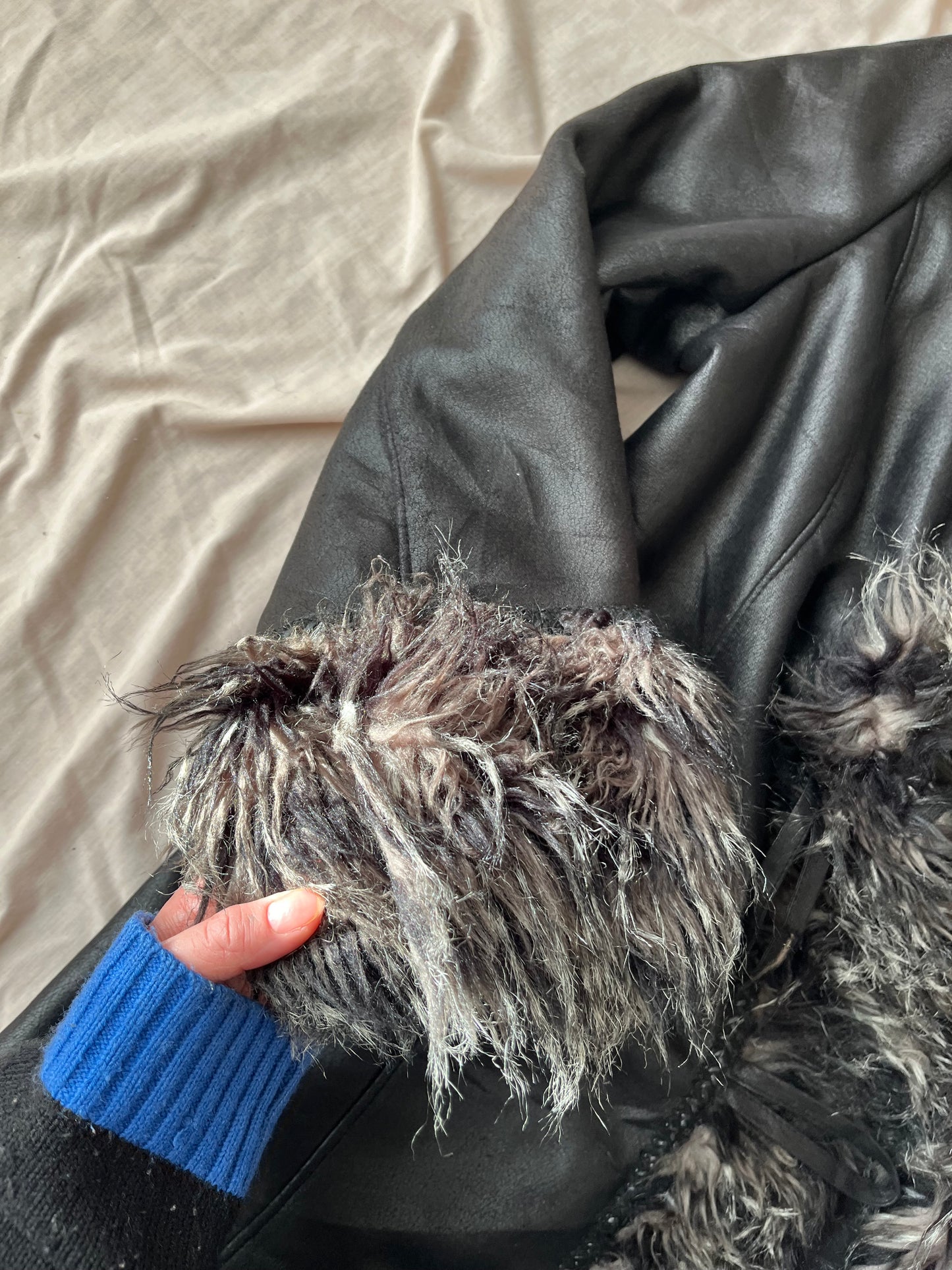 Black Afghan Coat - Size L