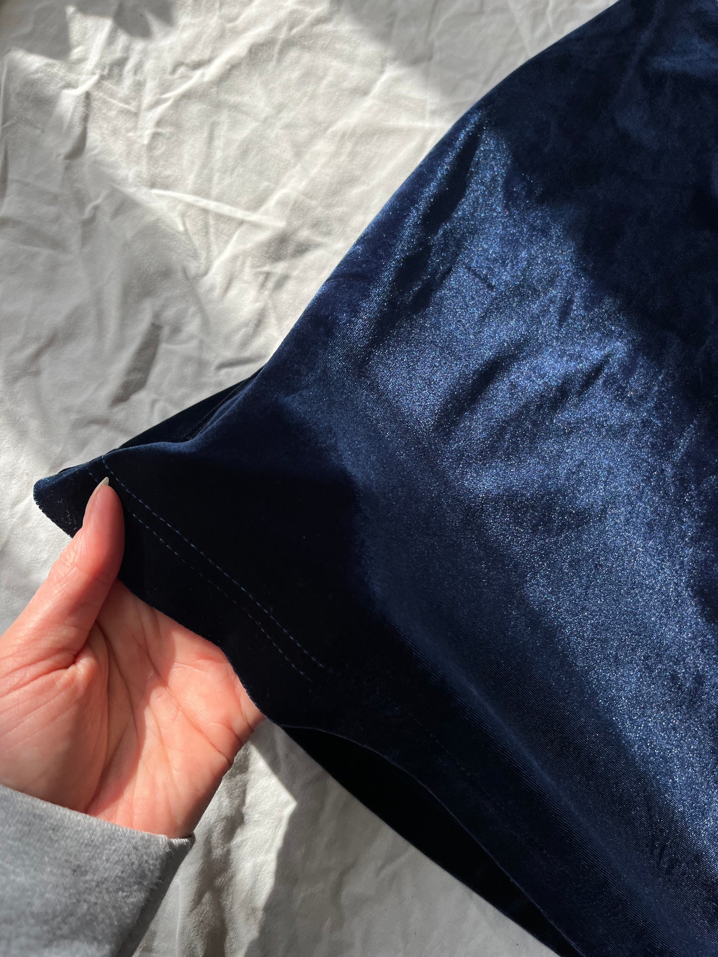 Blue Velvet Dress UK 14
