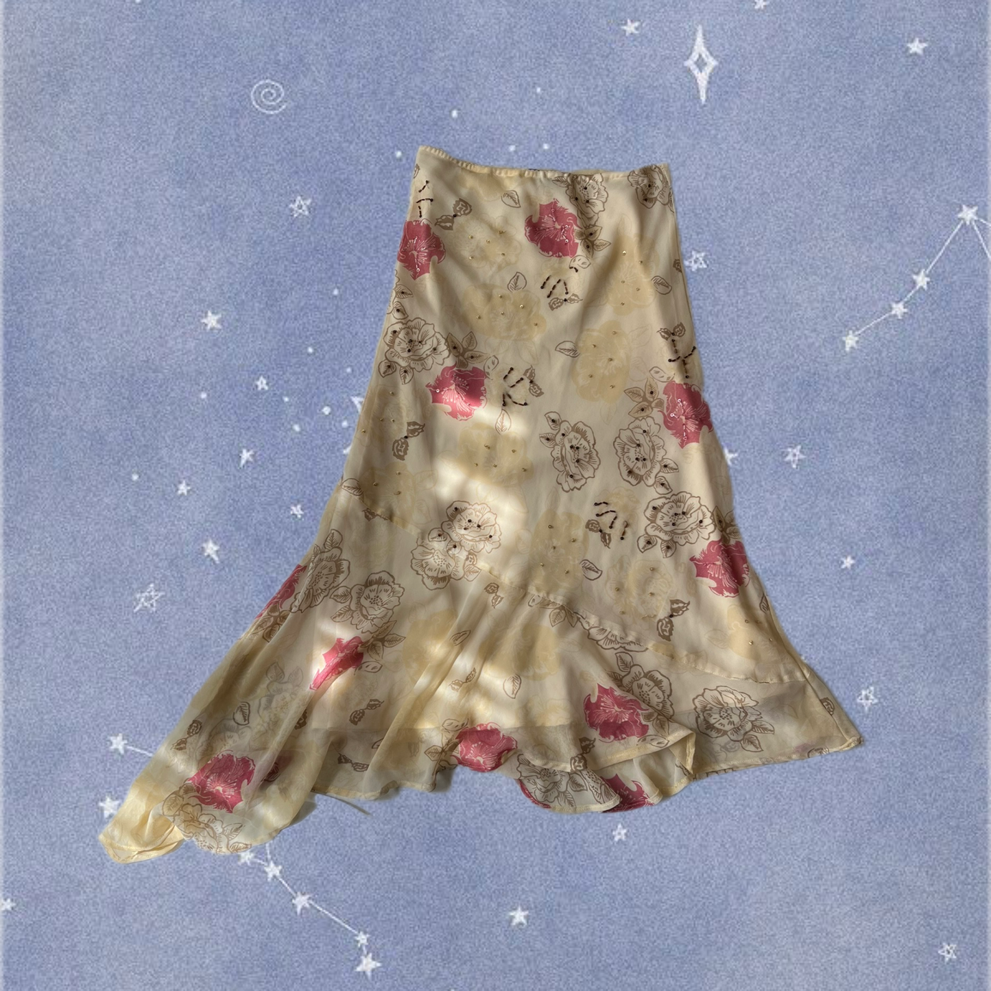 Floral Fairy Maxi Skirt UK 10-12