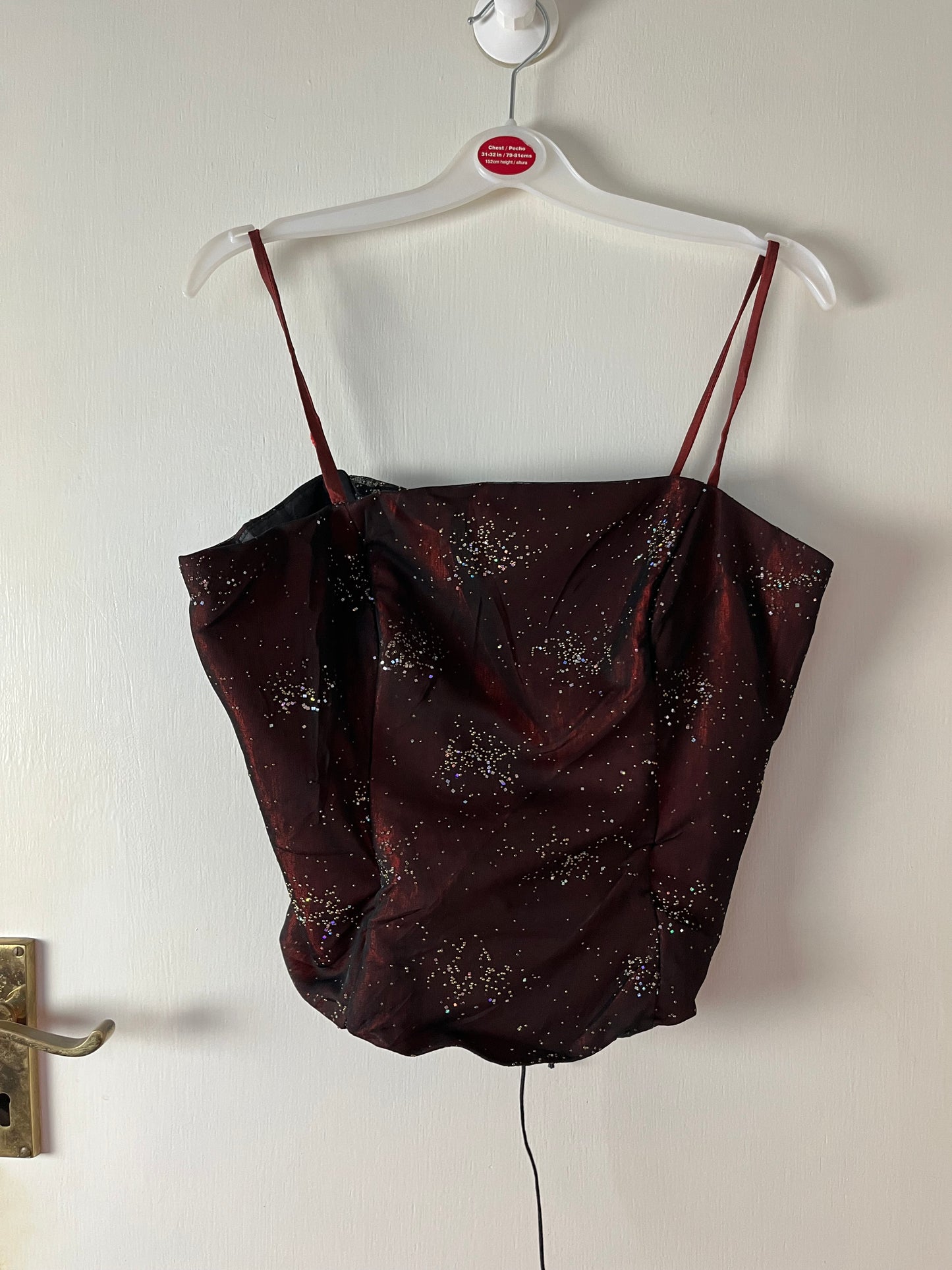 Glittery Satin Corset Top UK 10