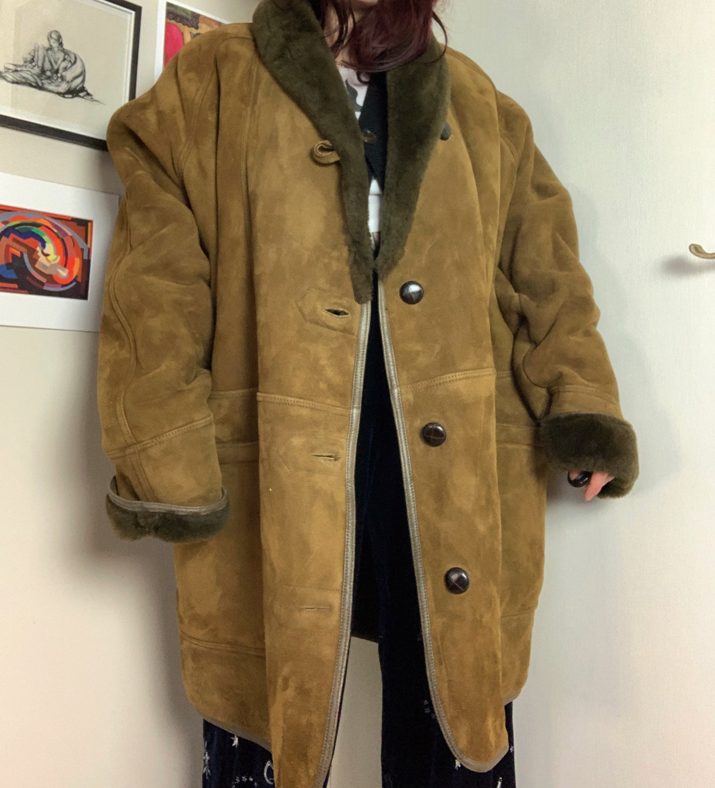 Landon 90s Shearling Coat UK 24-26/XXL