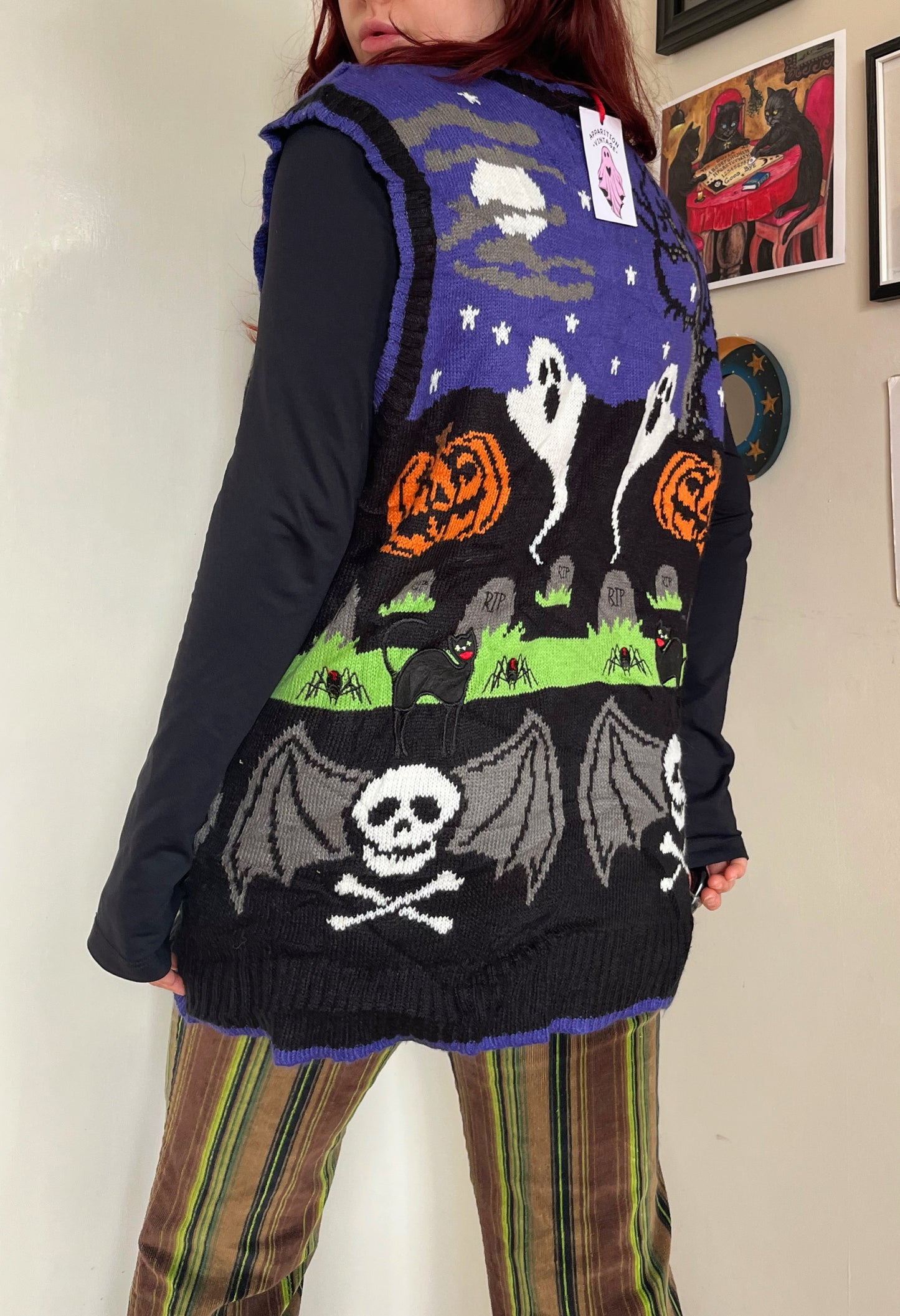 Poison 2000s Halloween Sweater Vest XL