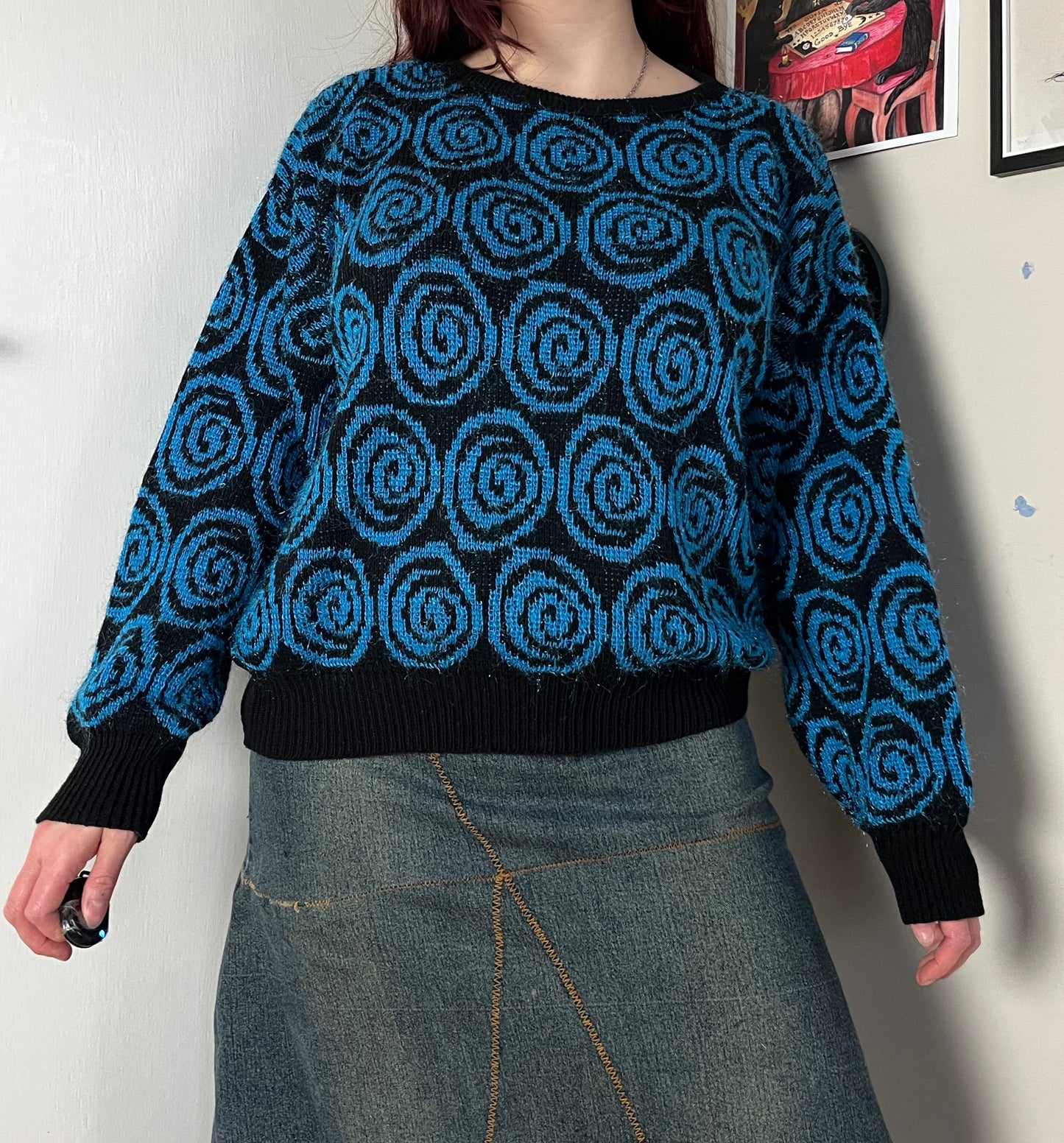 Blue Spiral Jumper M/L